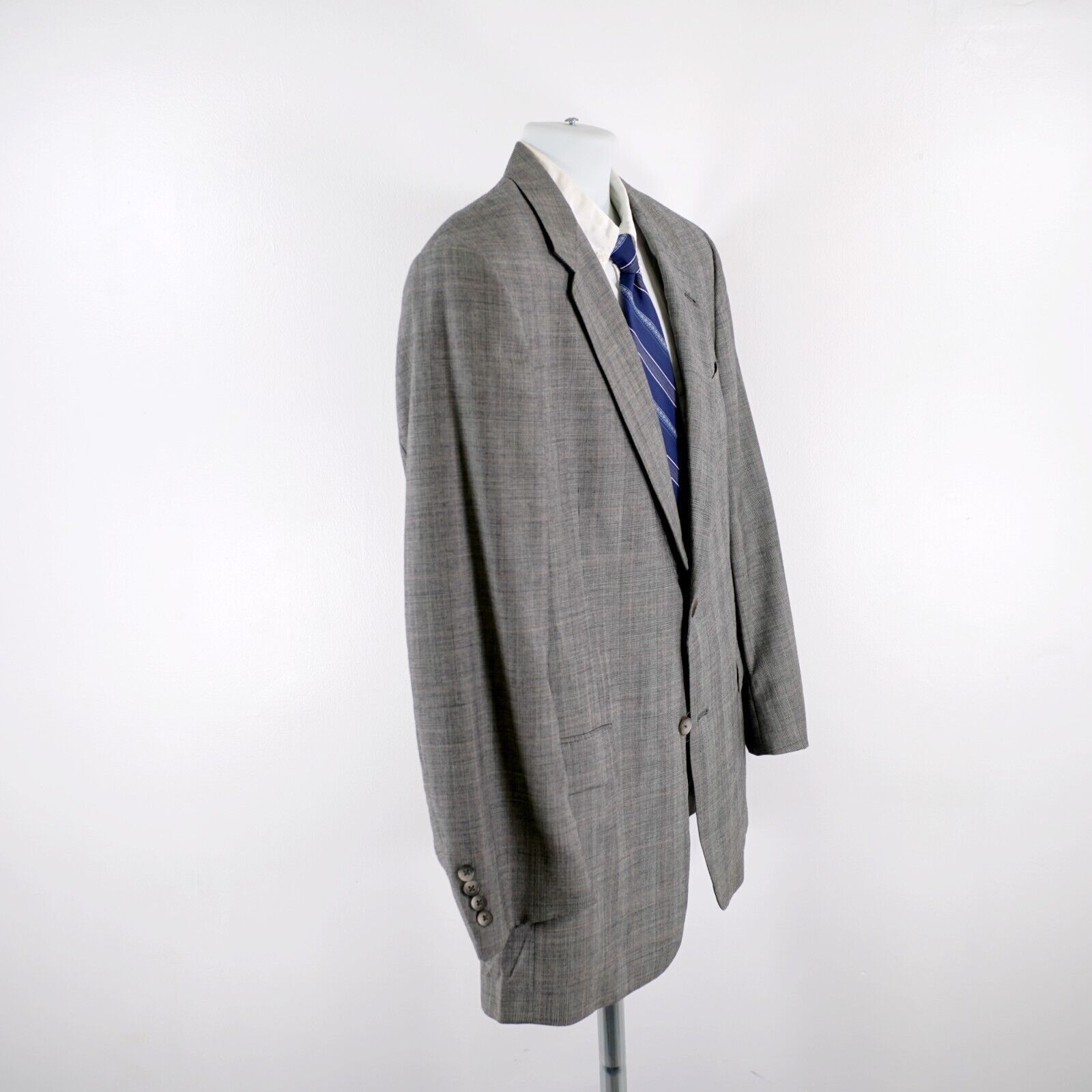 Hart Schaffner Marx Hart Schaffner Marx Wool Gray Glen Plaid W/ Red Windowpane 2 Size 42L - 8 Thumbnail