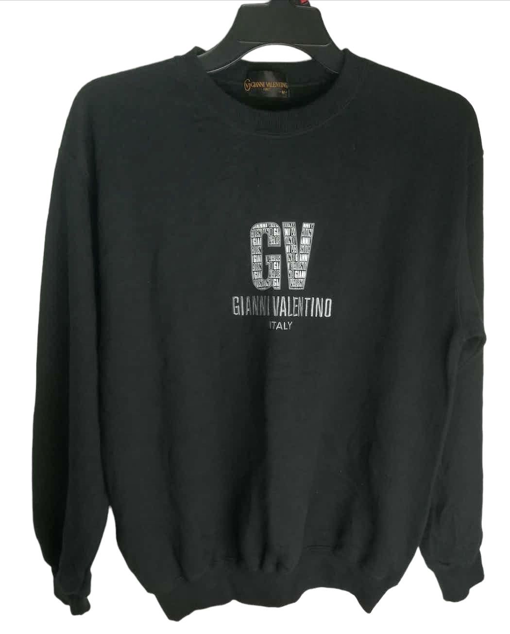 Vintage GIANNI VALENTINO ITALY Embossed Sweatshirt Sweater Pullover Jumper