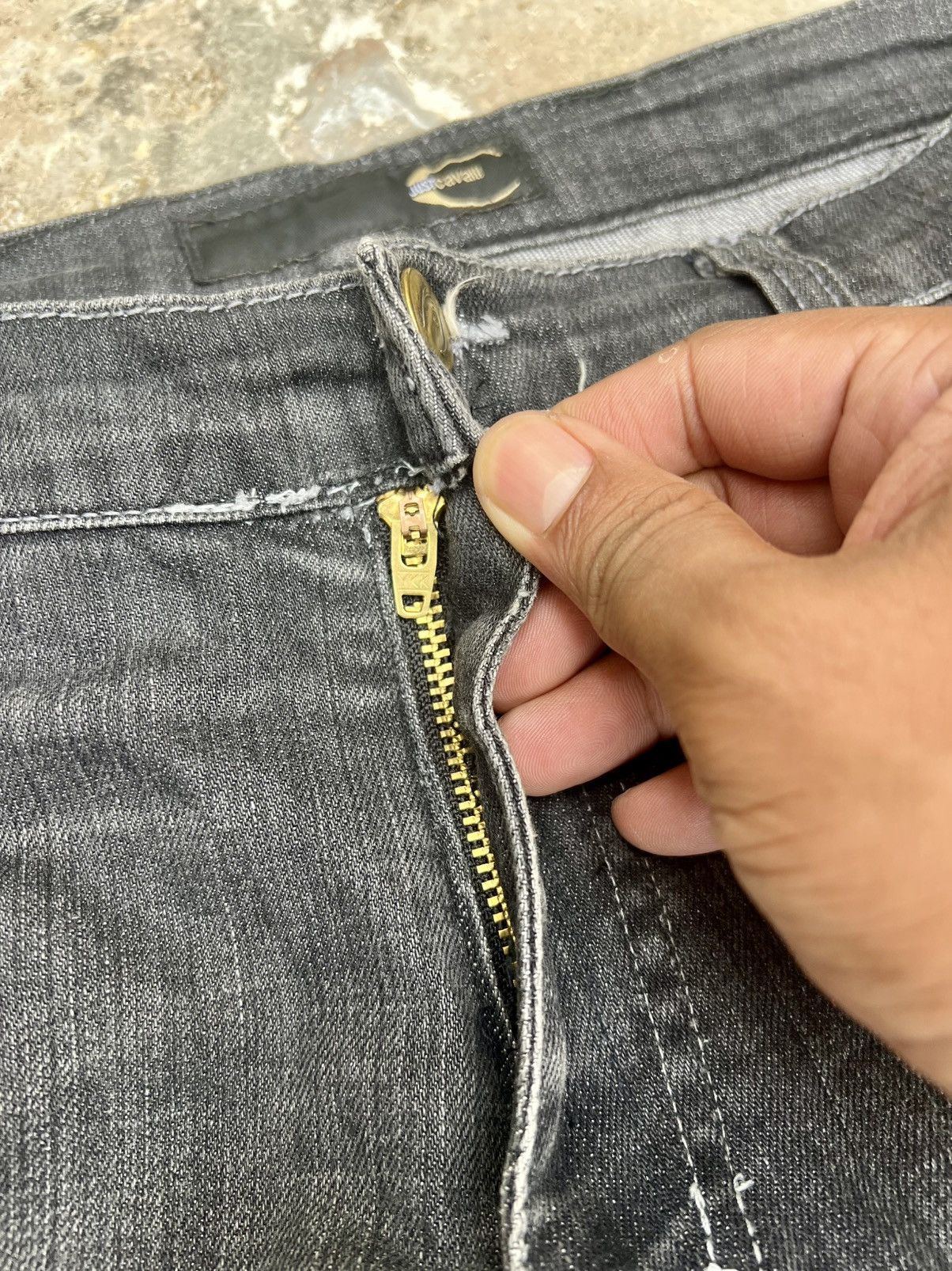 Just Cavalli Vintage Y2K Just Cavalli Rhinestones Jeans Black Denim Size US 34 / EU 50 - 7 Thumbnail