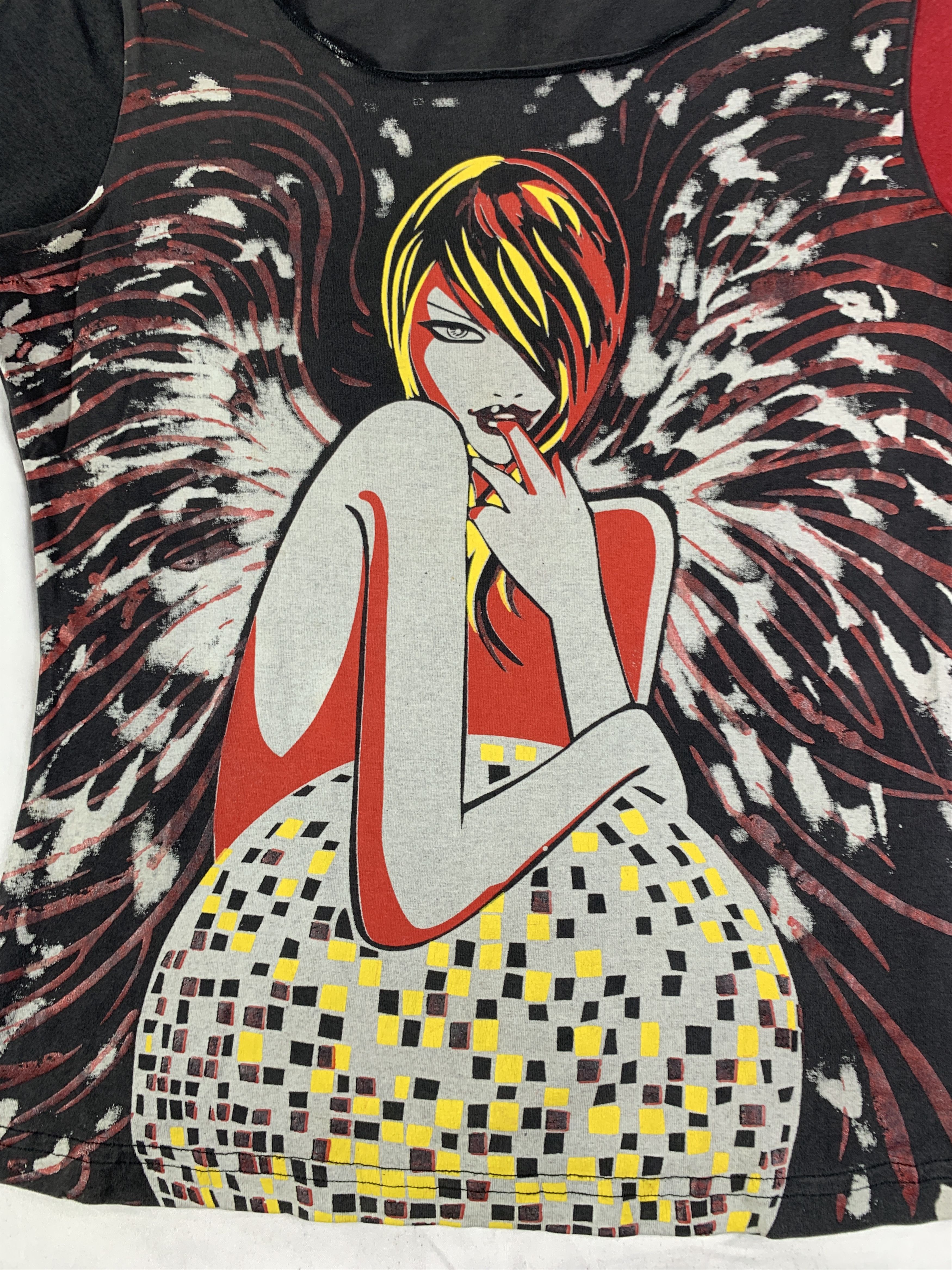 Japanese Brand 2000s Disco Girl Graphic Top (M) Size M / US 6-8 / IT 42-44 - 4 Thumbnail