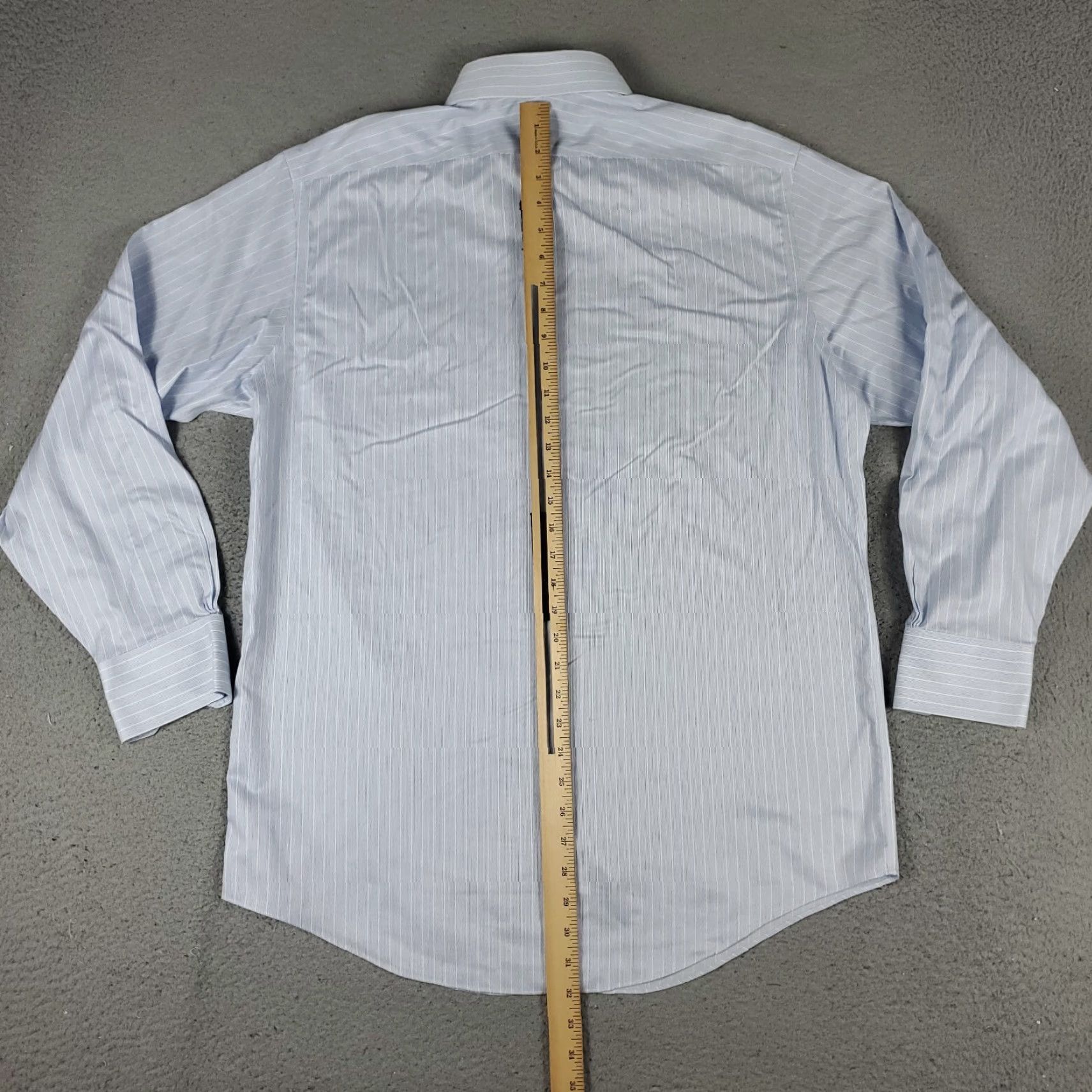 Brooks Brothers VINTAGE Brooks Brothers Dress Shirt Mens Size 16 Blue Striped Cotton Business Casual Formal Workwear Size 42R - 6 Thumbnail