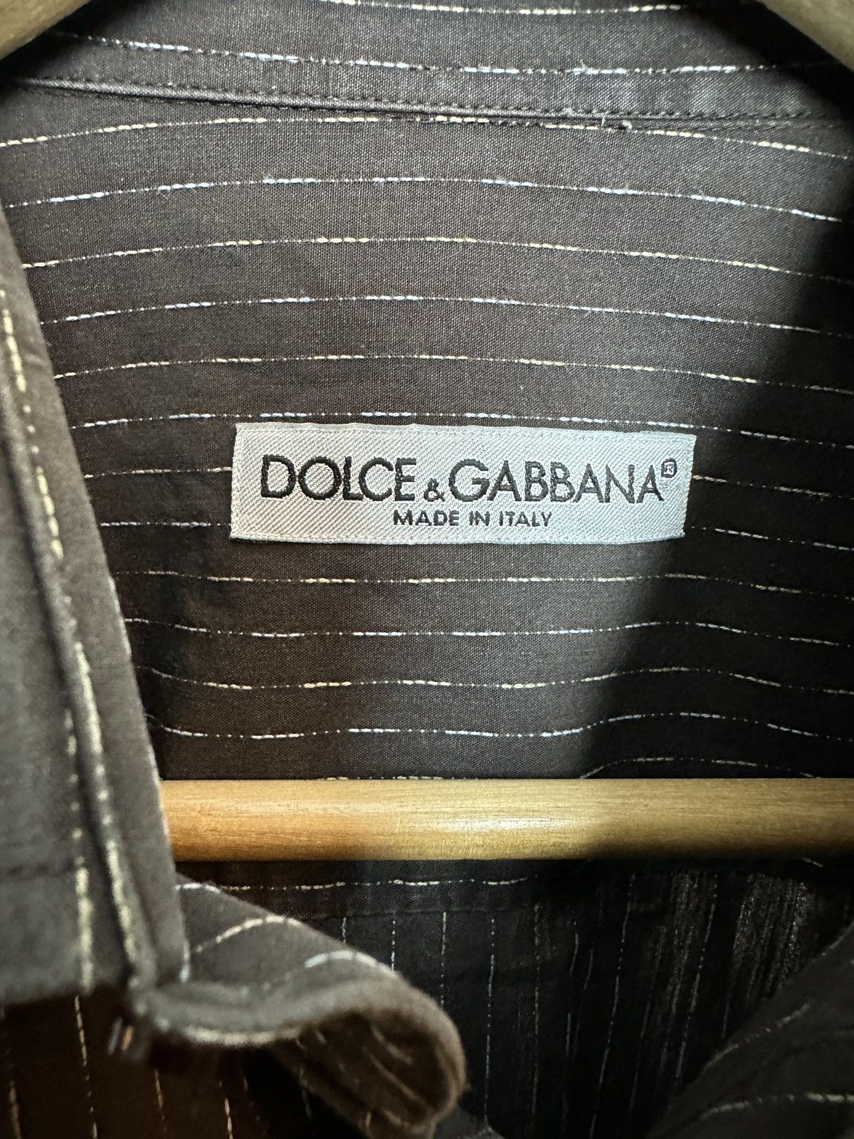 Dolce & Gabbana Dolce & Gabbana brown button up shirt Size US L / EU 52-54 / 3 - 7 Thumbnail