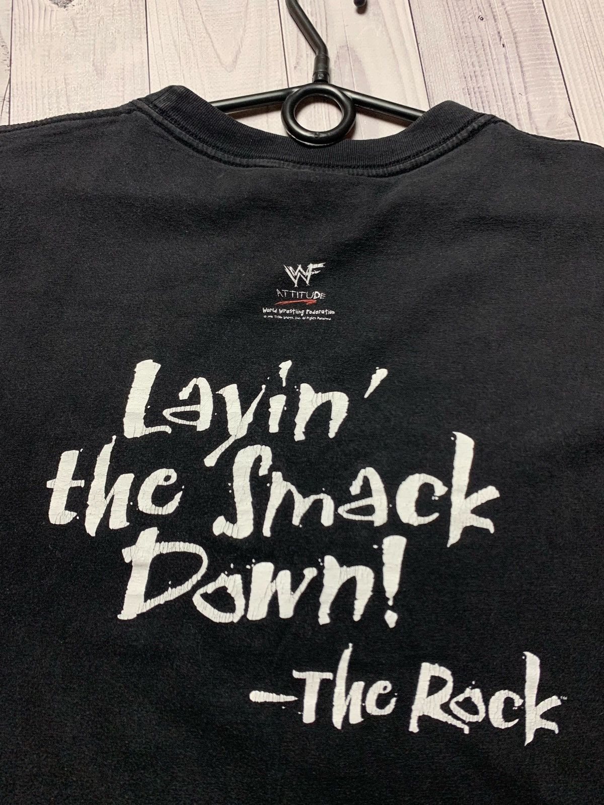 Vintage WWF bull vintage tee Layin the rock wrestling T-shirt sz XL Size US XL / EU 56 / 4 - 2 Thumbnail