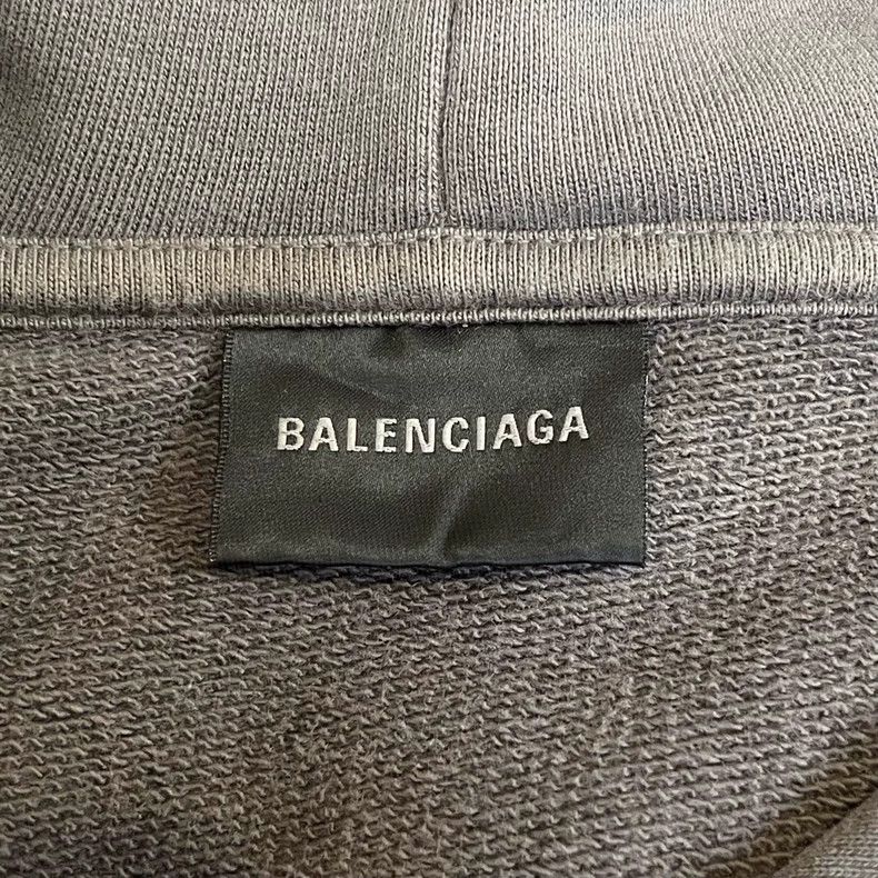 Balenciaga Balenciaga Gray Letter Logo Hoodie Size US S / EU 44-46 / 1 - 5 Thumbnail