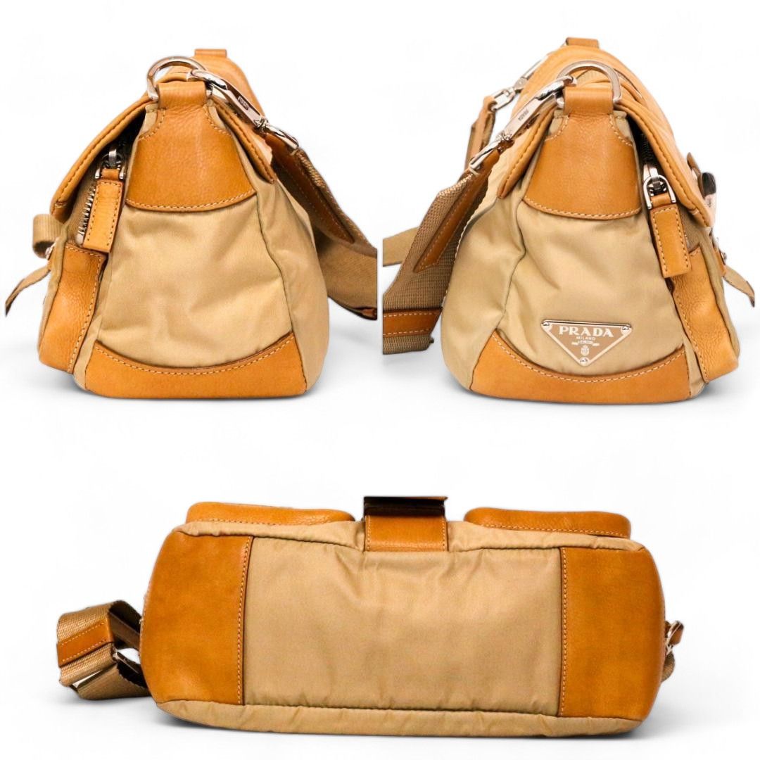 Prada Prada - Vitello leather handbag shoulder bag BT0465 brown Size ONE SIZE - 3 Thumbnail