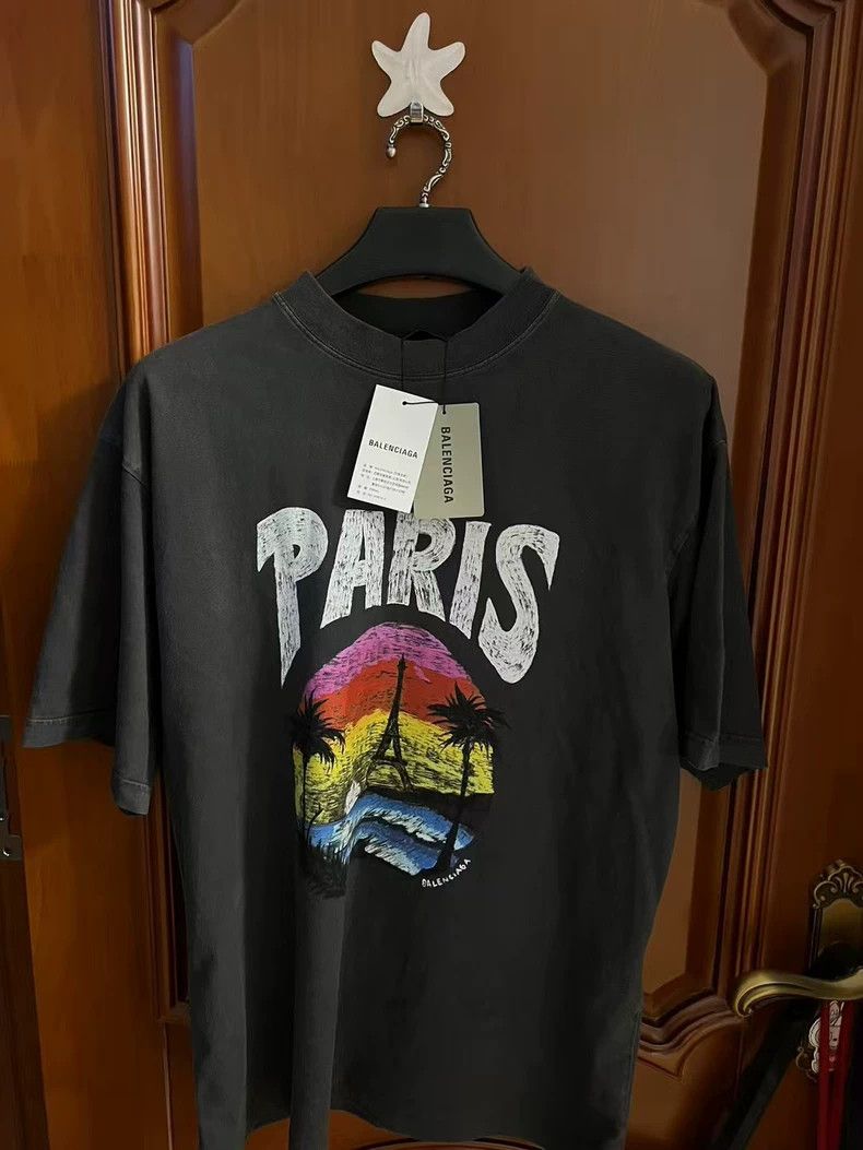 Balenciaga Balenciaga Paris Eiffel Tower T-shirt S Size US S / EU 44-46 / 1 - 1 Thumbnail