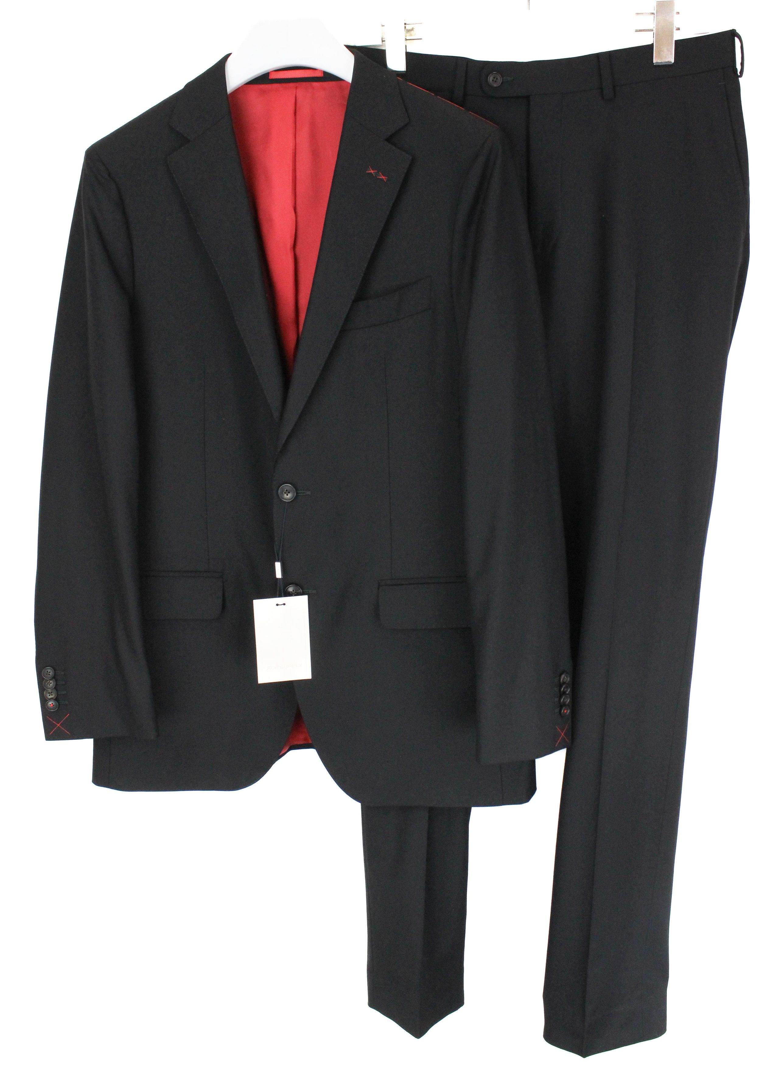 image of Suitsupply Sienna Single Breasted Regular Suit Men's Uk 40L in Black