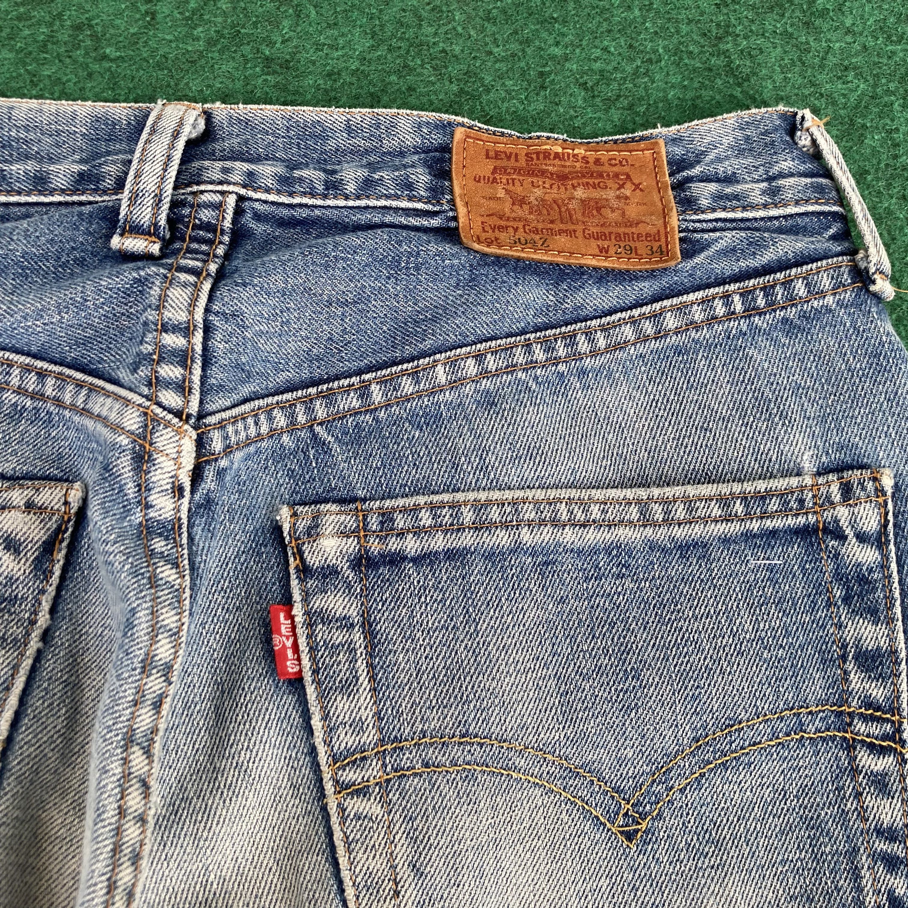 Levi's 28x33.5 Vtg Levis 504z Japan Big E Redline Selvedge Jeans Size US 28 / EU 44 - 15 Thumbnail