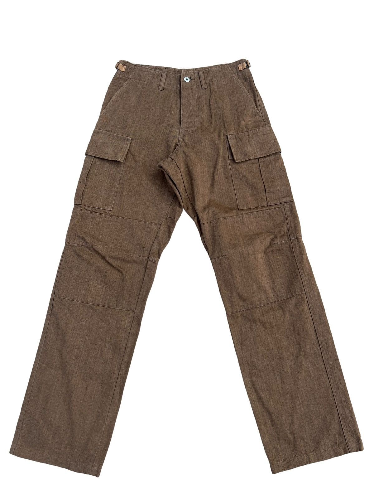 Ermenegildo Zegna EZ by ZEGNA Made in Japan Herringbone Twill Cargo Trouser Size US 29 - 1 Thumbnail
