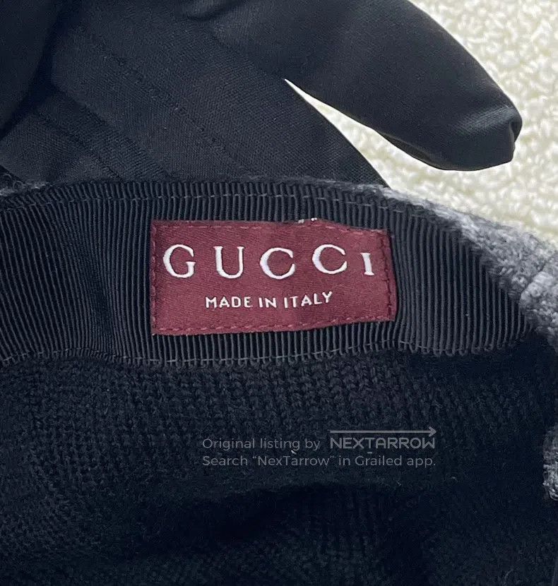 Gucci Gucci Dark gray double G full-print wool cap Size ONE SIZE - 4 Thumbnail