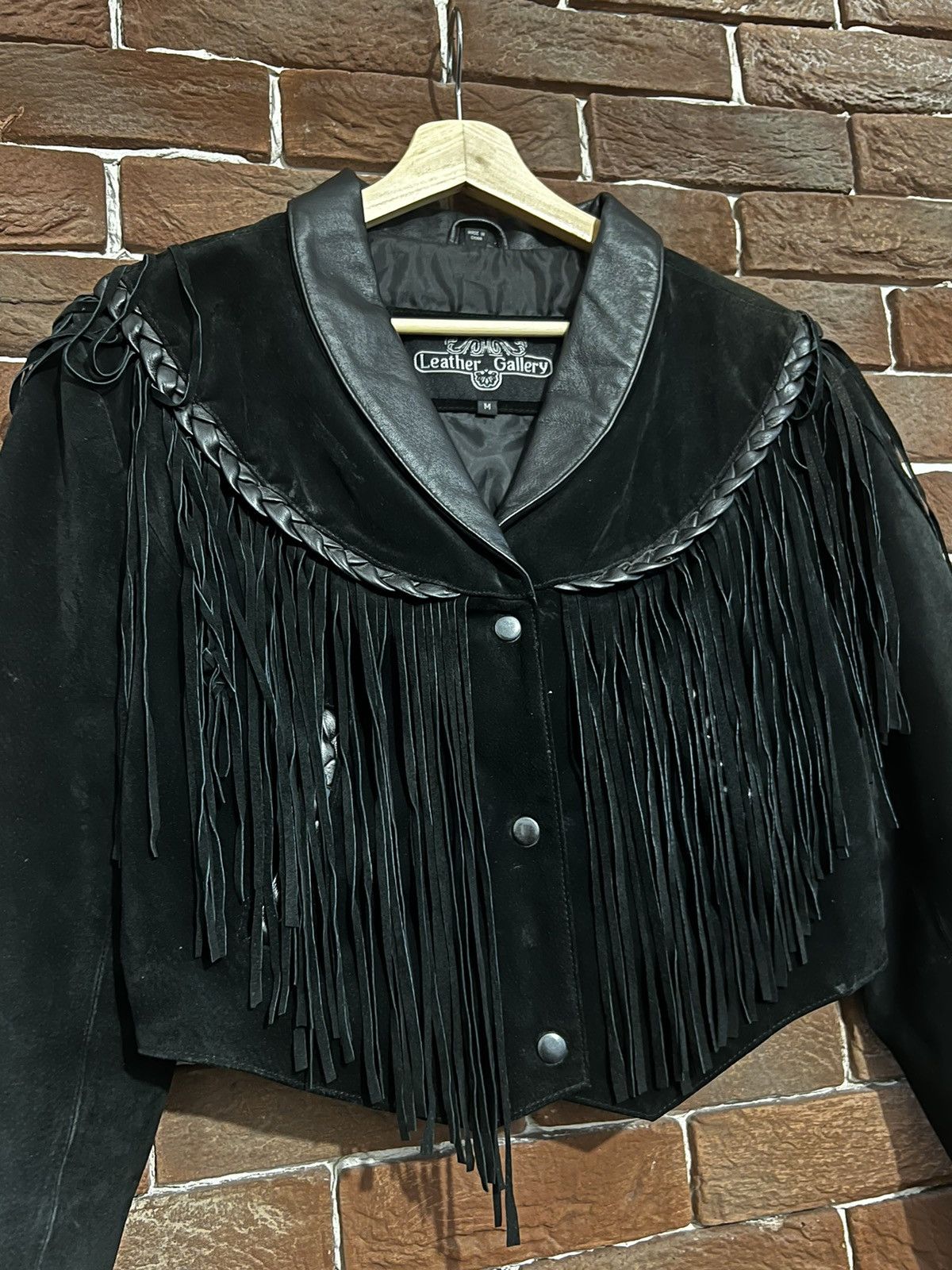 Vintage Vintage Suede Fringe Cowboy Western Leather Jacket Hype Rare Size M / US 6-8 / IT 42-44 - 3 Thumbnail