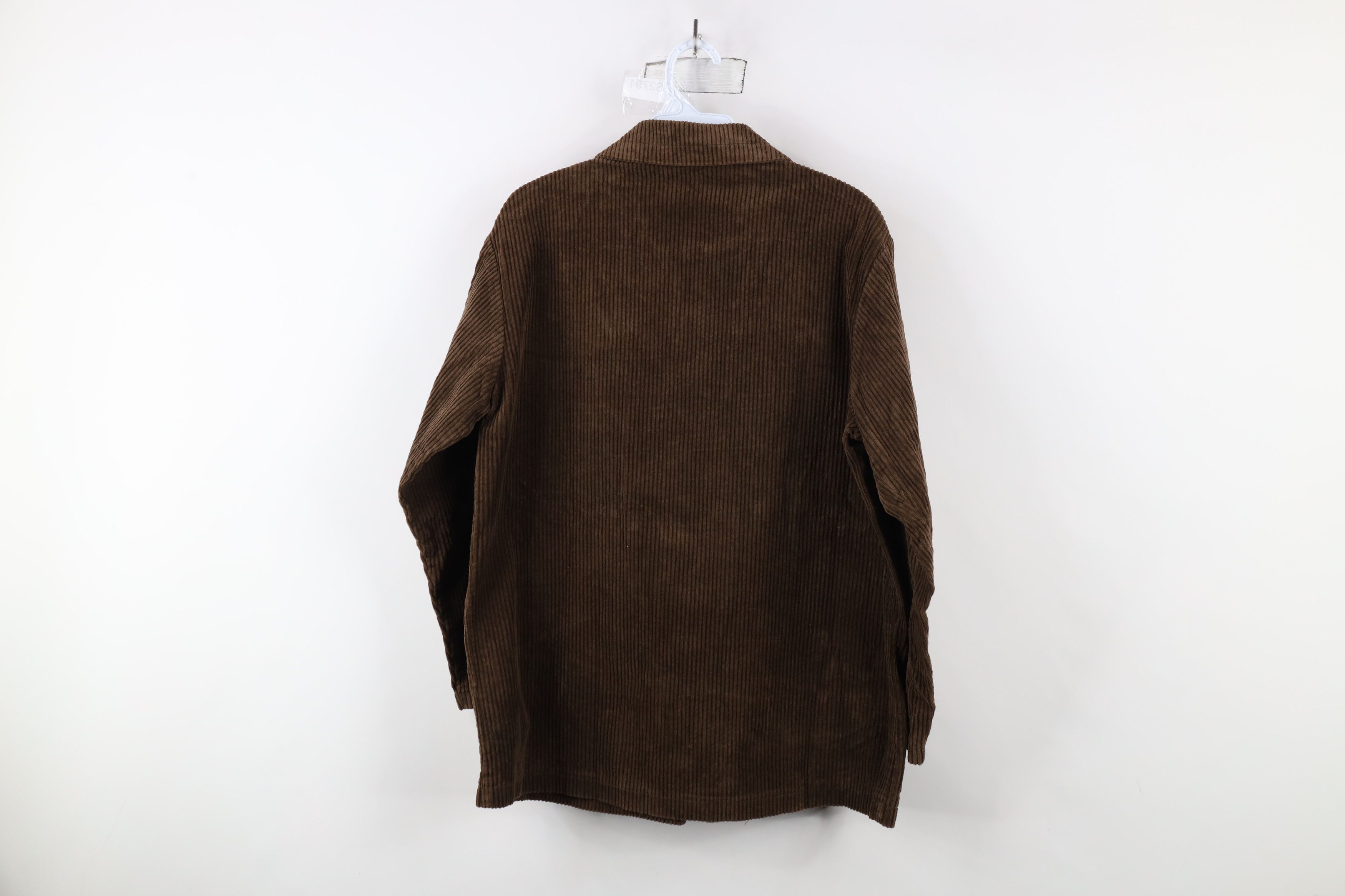 Vintage Vintage 90s Streetwear Full Zip Corduroy Jacket Brown USA Size US S / EU 44-46 / 1 - 9 Thumbnail