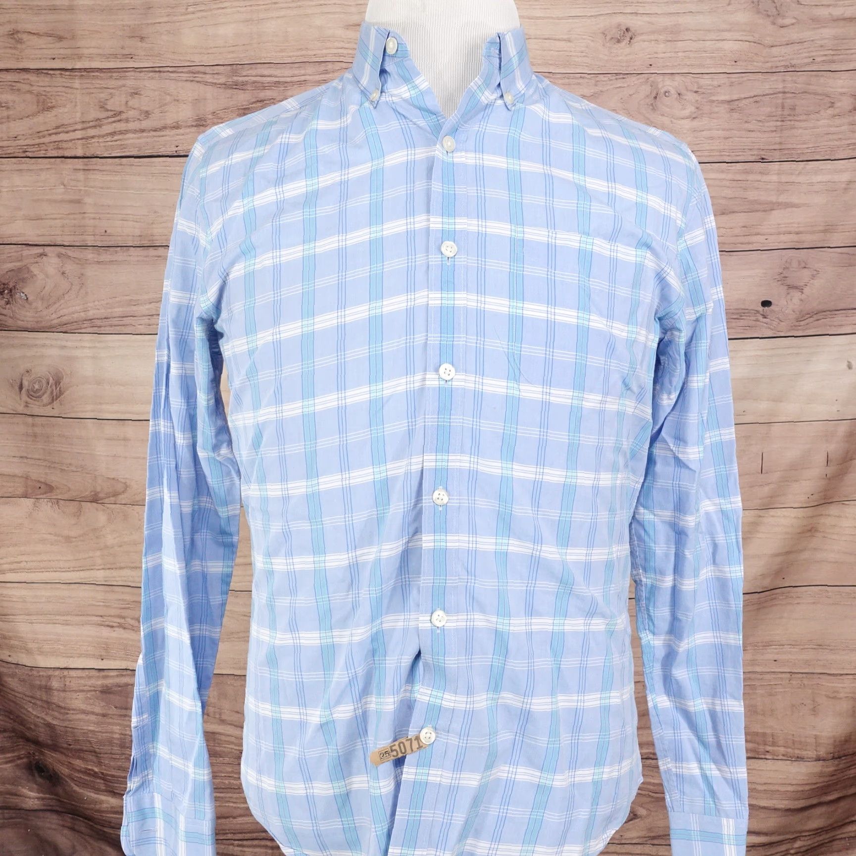 Bonobos VINTAGE BONOBOS Men's Slim Fit Blue Plaid Button-Up Shirt Size M Medium Casual Business Formal Wedding Size US M / EU 48-50 / 2 - 5 Thumbnail