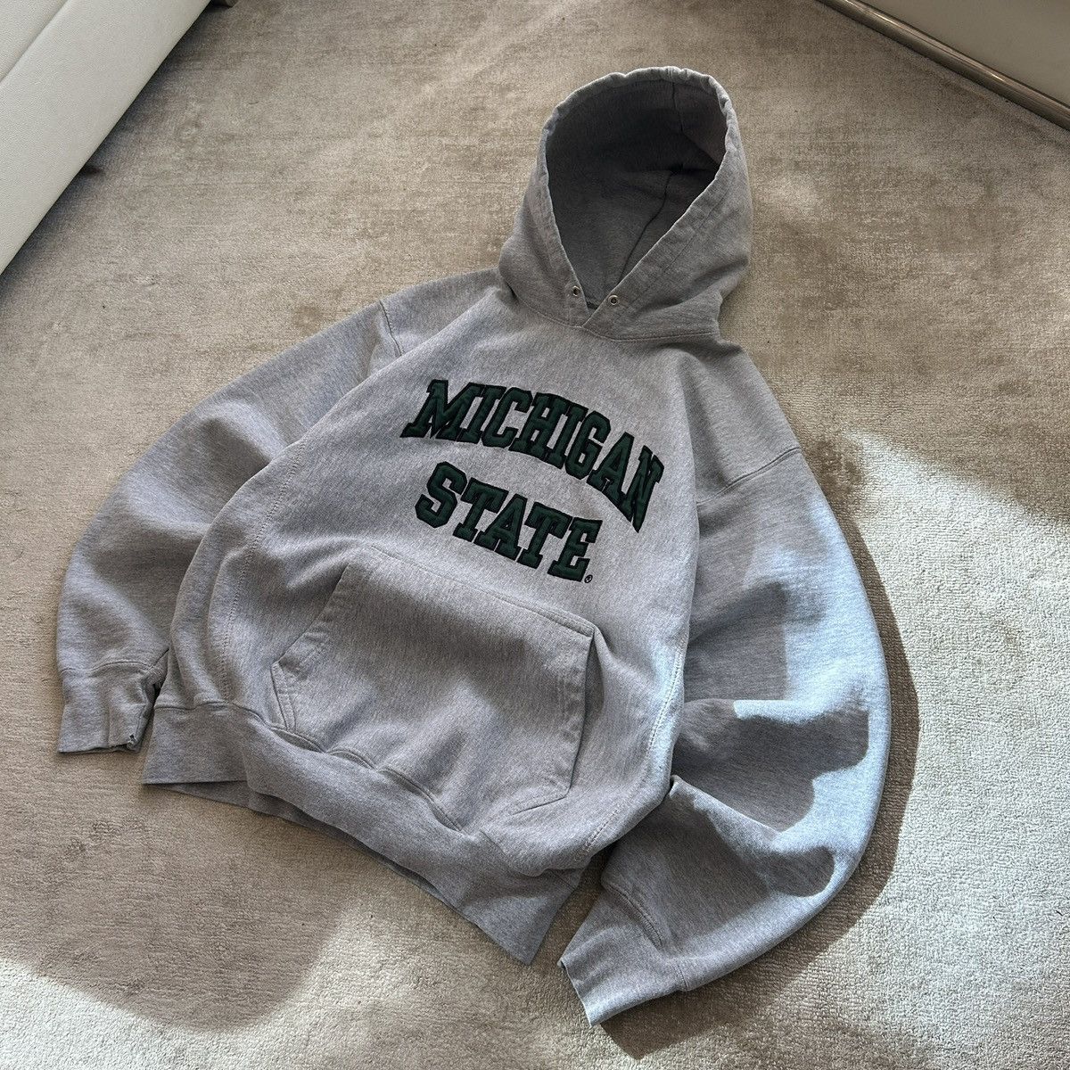 Steve And Barrys Vintage Michigan State Hoodie Size US M / EU 48-50 / 2 - 2 Thumbnail