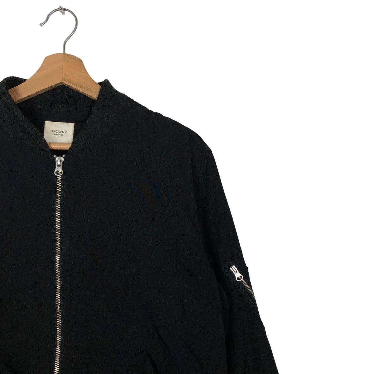 Japanese Brand 🔥90s Issey Miyake Design Bomber Jacket Browny Vintage Black Size US L / EU 52-54 / 3 - 6 Thumbnail
