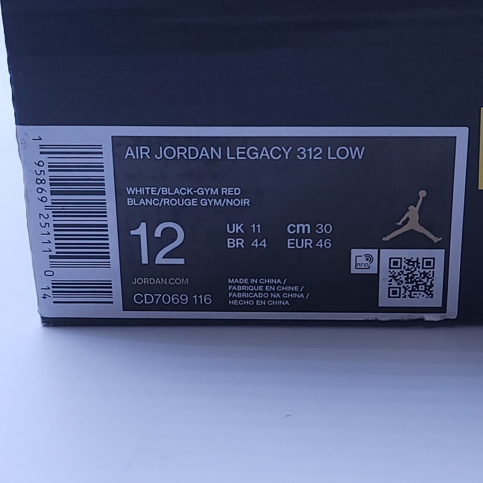 Nike Nike Air Jordan Legacy 312 Low Shoe Mens Size 12 CD7069-116 Size US 12 / EU 45 - 10 Thumbnail