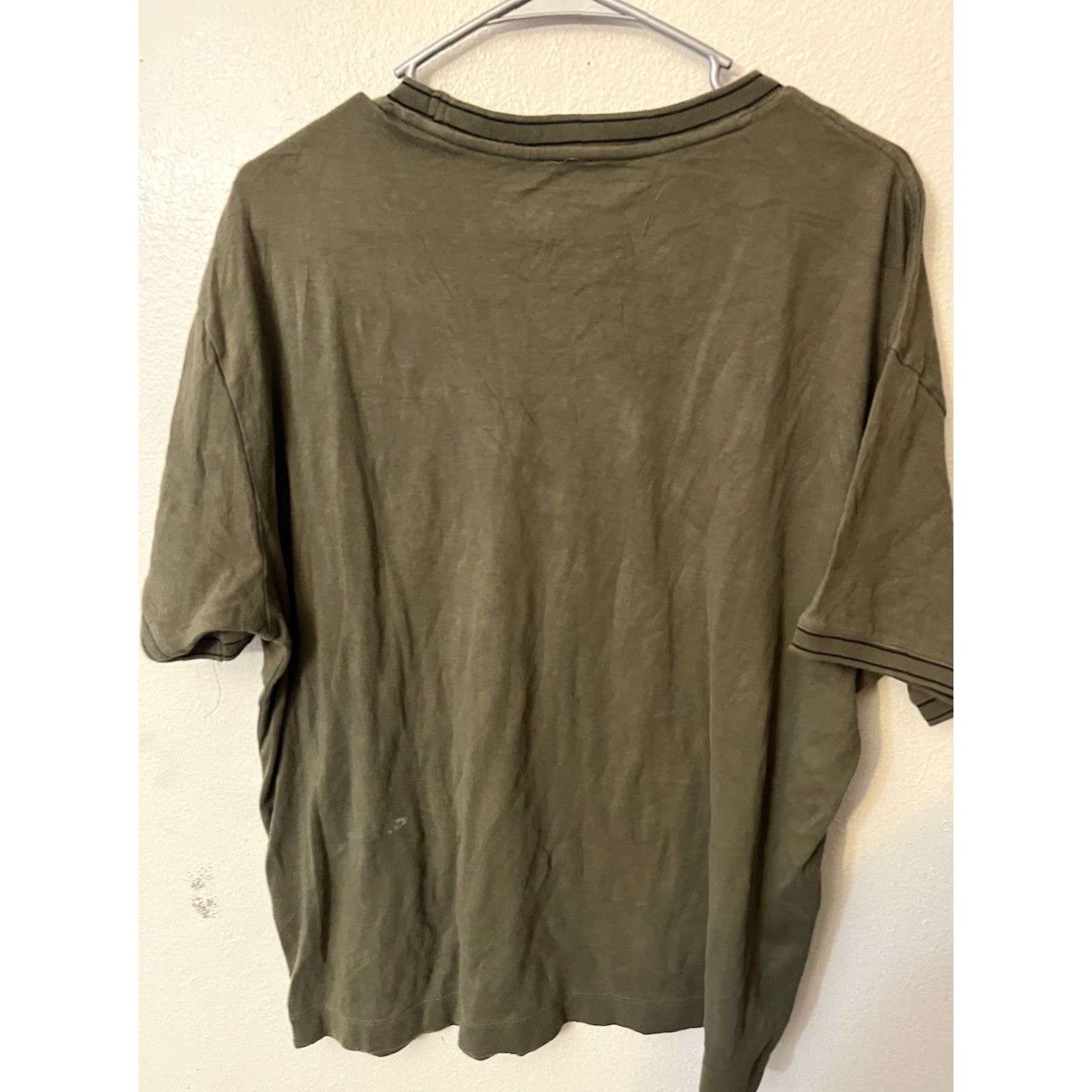 Express VINTAGE Express Shirt Mens L Green Crew Neck Short Sleeve Stretch T-Shirt 90s Concert Casual Size US L / EU 52-54 / 3 - 4 Thumbnail