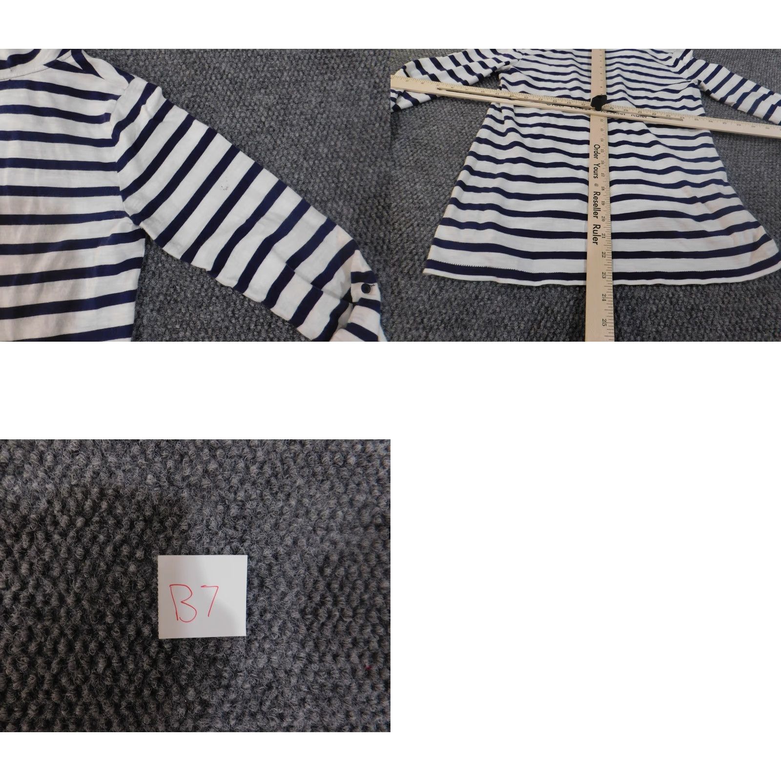 Ann Taylor Ann Taylor Loft Hoodie Shirt Women V-Neck Purple Striped Cotton Knit Pullover Casual Long Sleeve S Small Size S / US 4 / IT 40 - 9 Thumbnail
