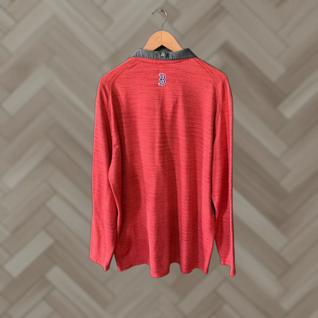 Nike Nike Mens Sweatshirt 2XL Red Tiger Woods Collection 1/4 Button Up Pullover Long Sleeve Red Sox Pattern Solid Size US XXL / EU 58 / 5 - 1 Thumbnail