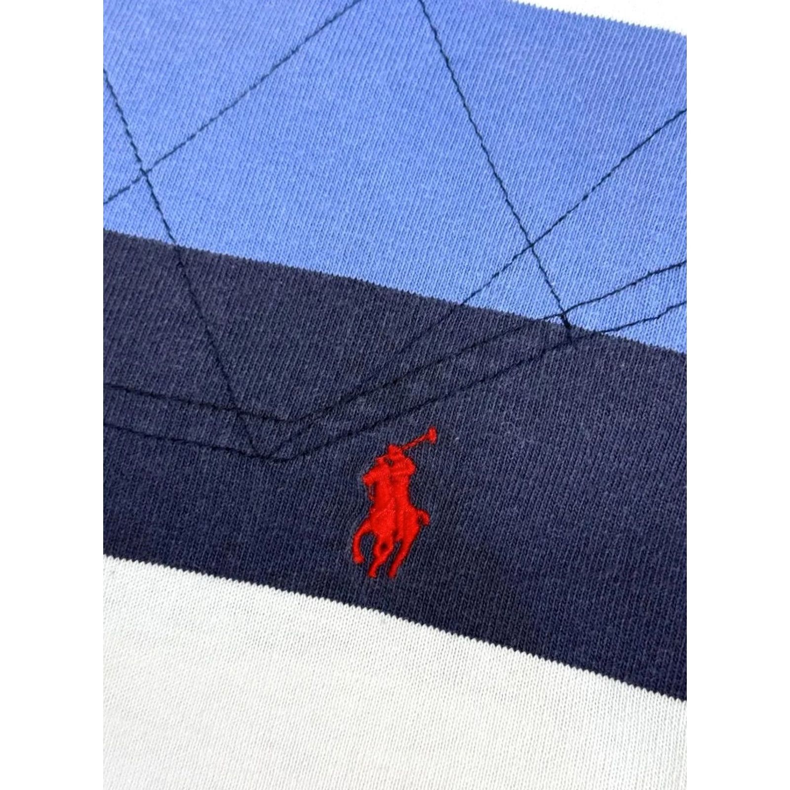 Polo Ralph Lauren VINTAGE Polo Ralph Lauren Rugby Shirt Striped Polo Shirt Long Sleeve Men M Blue Size US M / EU 48-50 / 2 - 4 Thumbnail