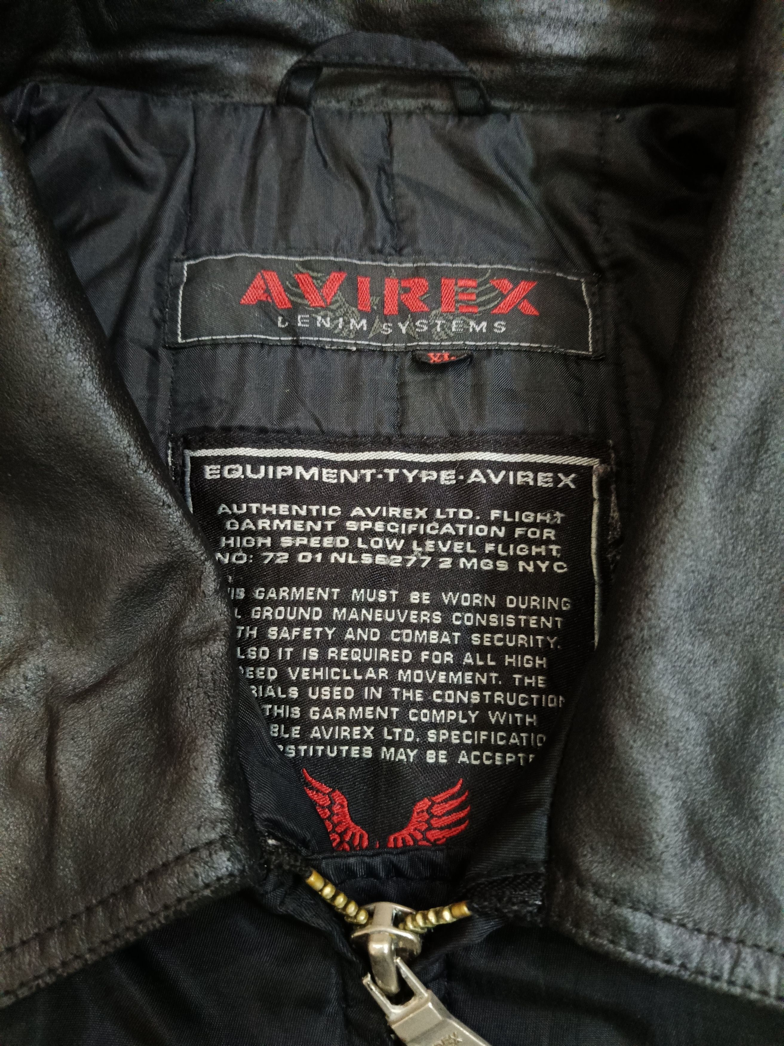 Avirex × Vintage Avirex Leather Sleeves with Big Spellout Size US XL / EU 56 / 4 - 5 Thumbnail