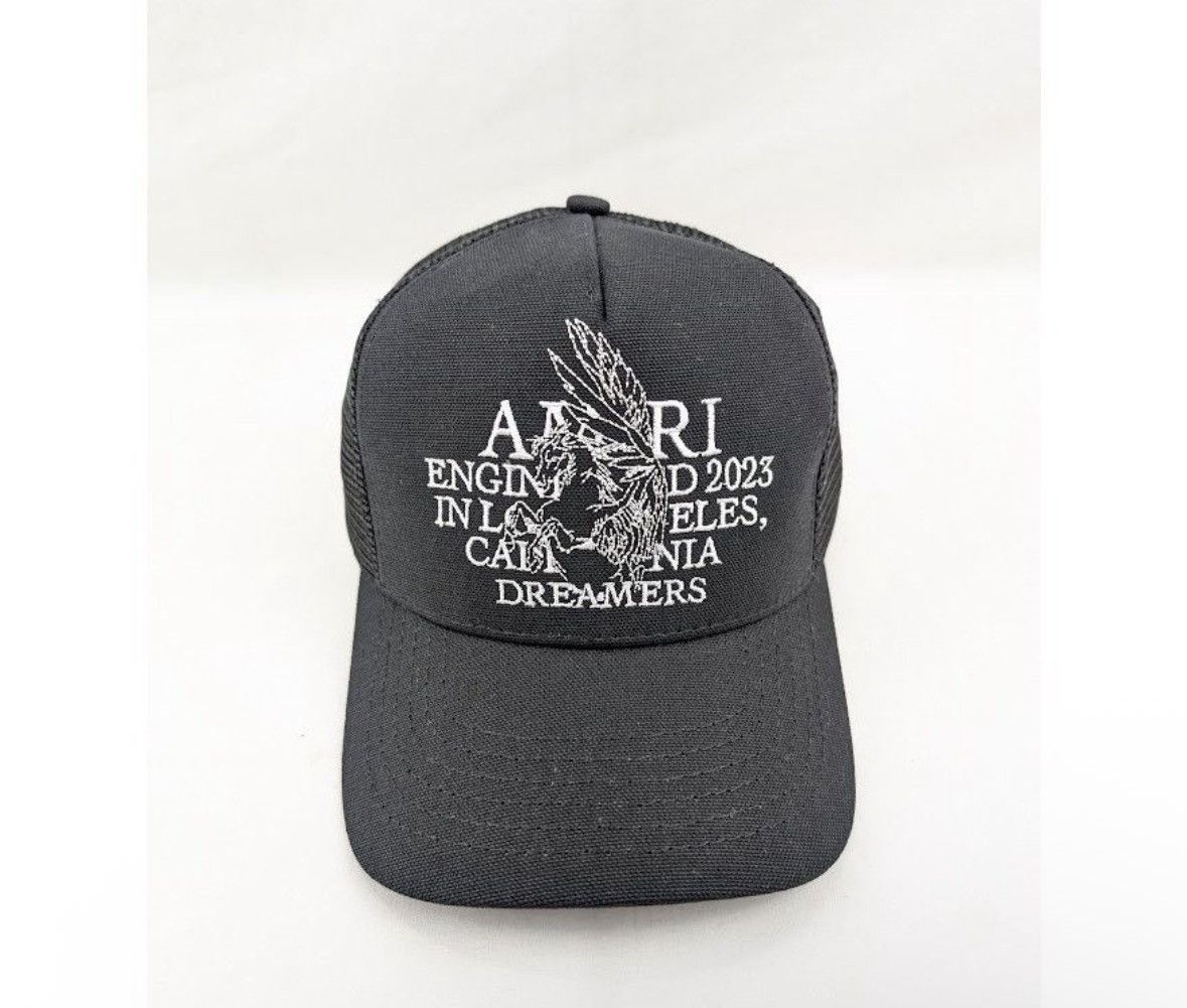 Amiri o1s1wg110425 Size: OS / Cherub Trucker Hat / Cap in Black Size ONE SIZE - 1 Thumbnail