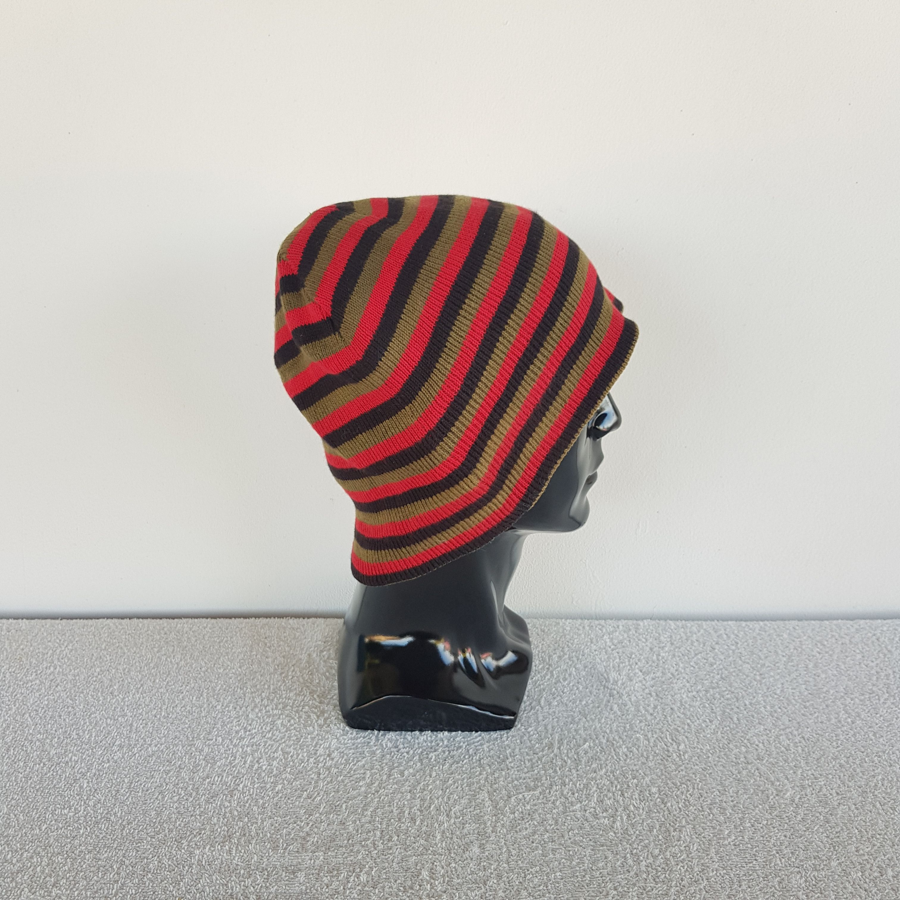Japanese Brand × Other × Vintage Vintage Japanese Beanie Fair Isle Ribbed Knit Snow Caps Hat. Size ONE SIZE - 3 Thumbnail