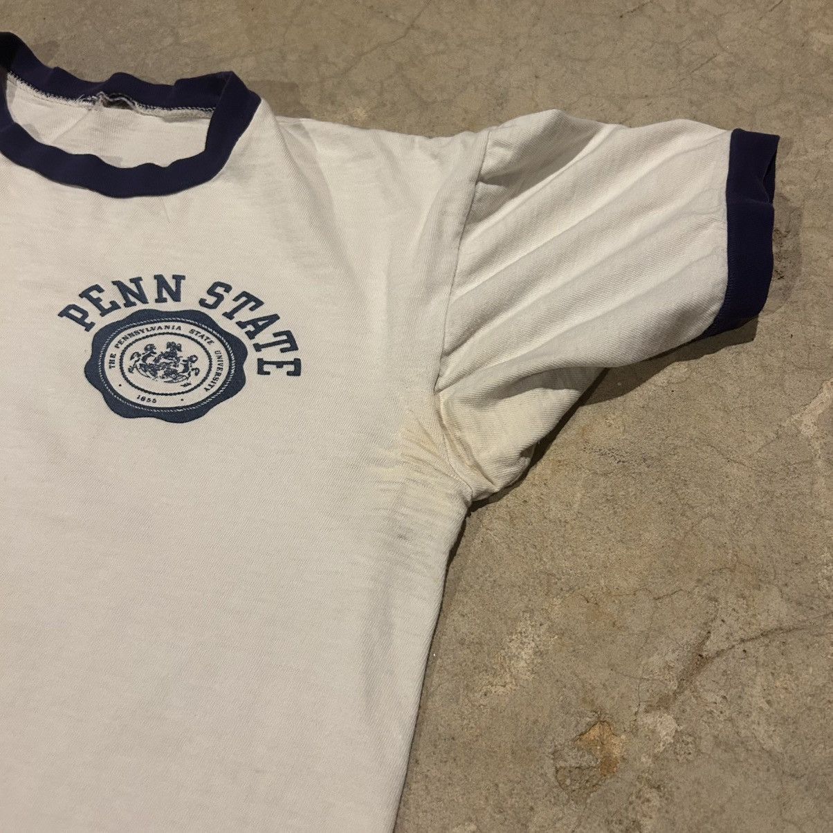 Champion Vintage 1950s Champion Penn State Running Man Ringer Tee Size US S / EU 44-46 / 1 - 5 Thumbnail