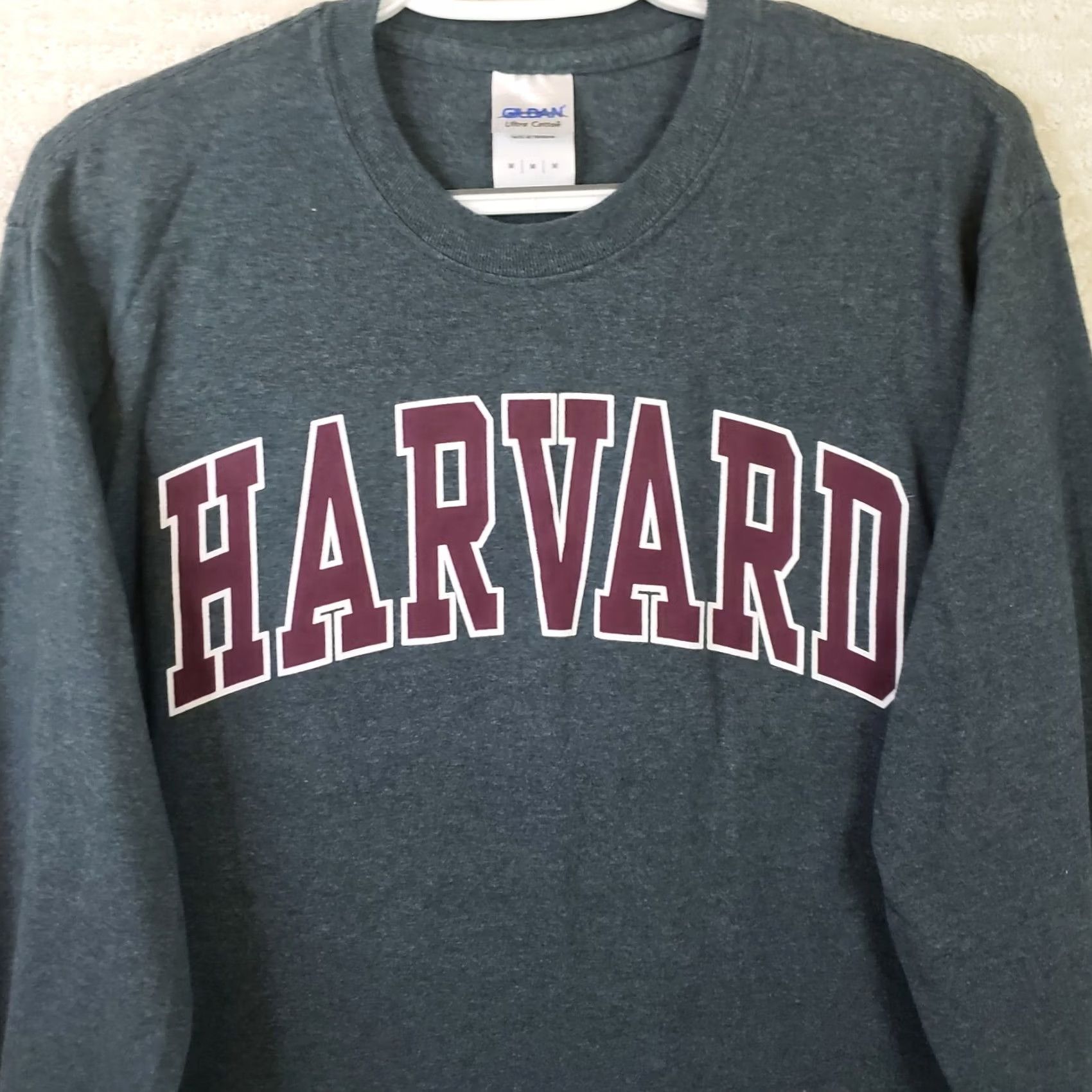 Vintage Harvard University T-Shirt Men's M Dark Gray Red White Letters School University Size US M / EU 48-50 / 2 - 2 Thumbnail