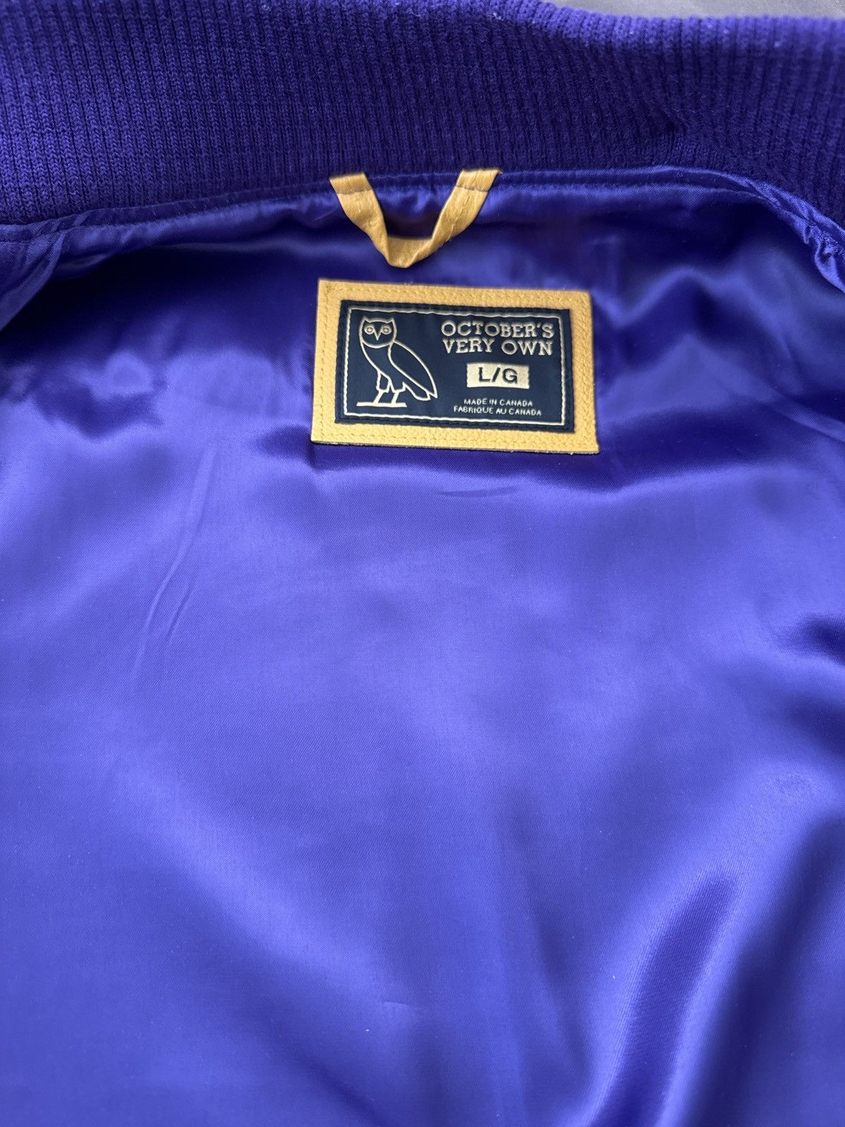 October's Very Own OVO x Lakers NBA Varsity Jacket Size US L / EU 52-54 / 3 - 3 Thumbnail