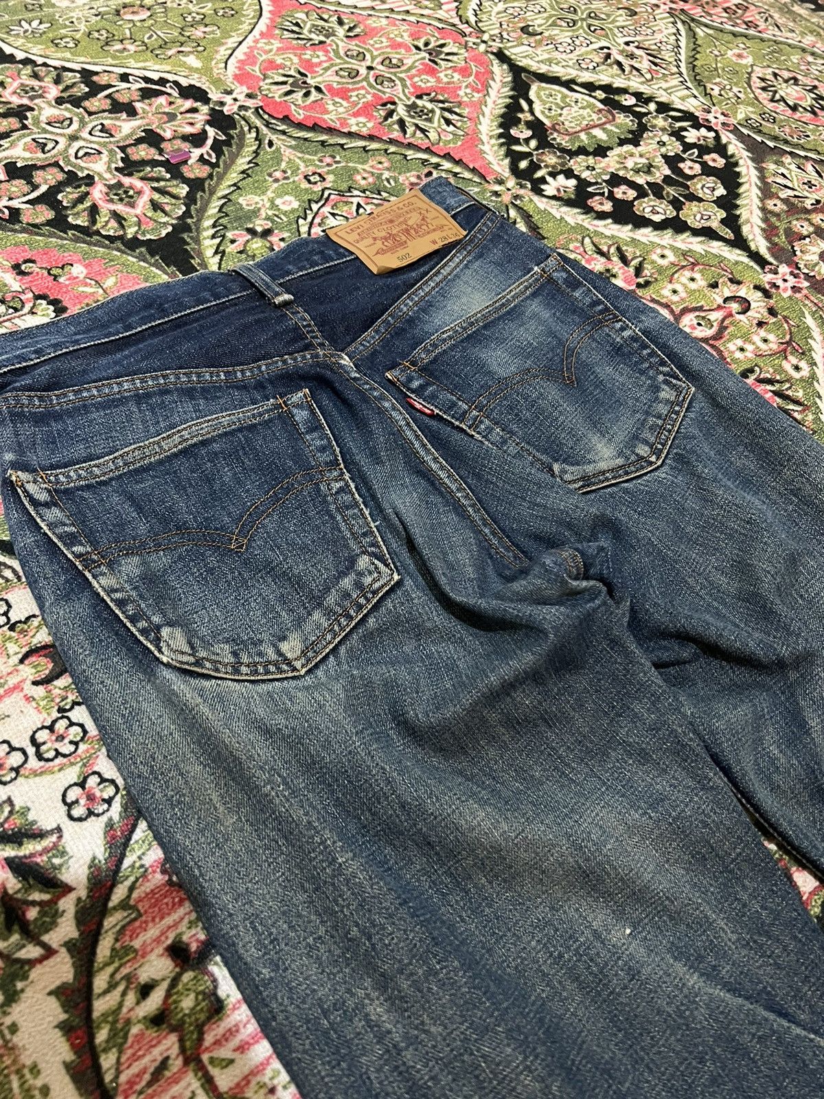 Levi's VINTAGE LEVIS 502 BIG E SELVEDGE DISTRESSED MUD WASH JEANS Size US 28 / EU 44 - 12 Thumbnail