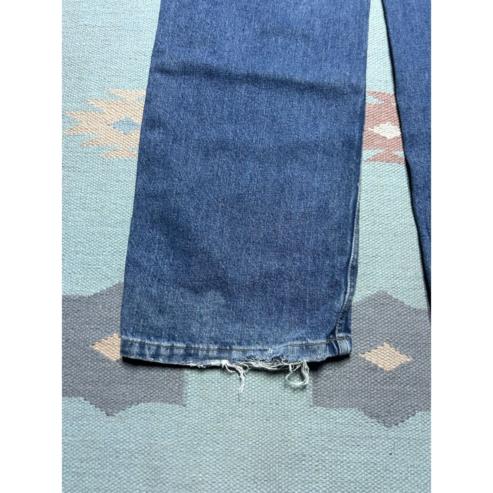 VINTAGE Anchor Blue Jeans Wide-Leg Baggy 32x32 Denim Hip Hop Men