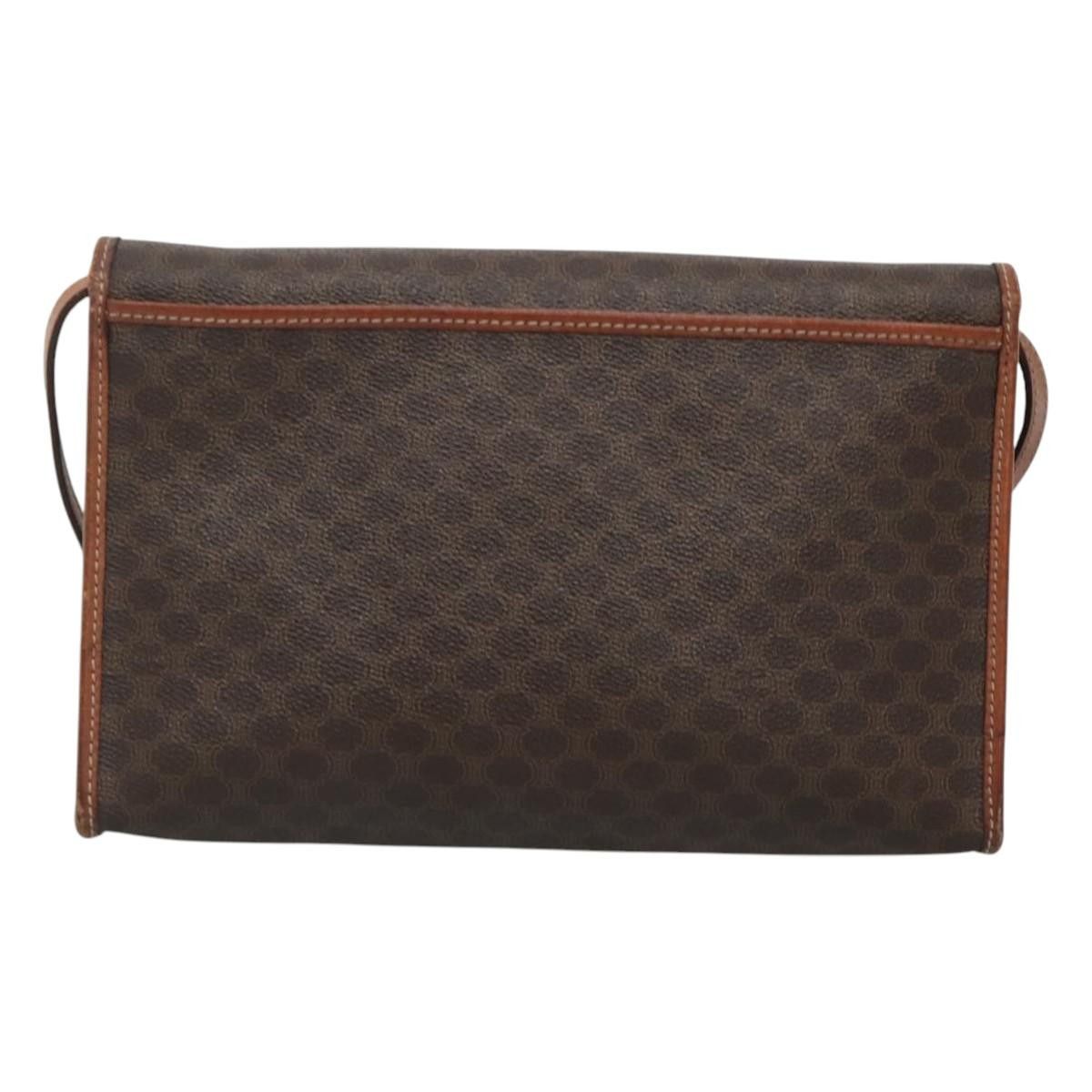 Celine CELINE Macadam Canvas Shoulder Bag Pvc Leather Brown Gold Size ONE SIZE - 3 Thumbnail