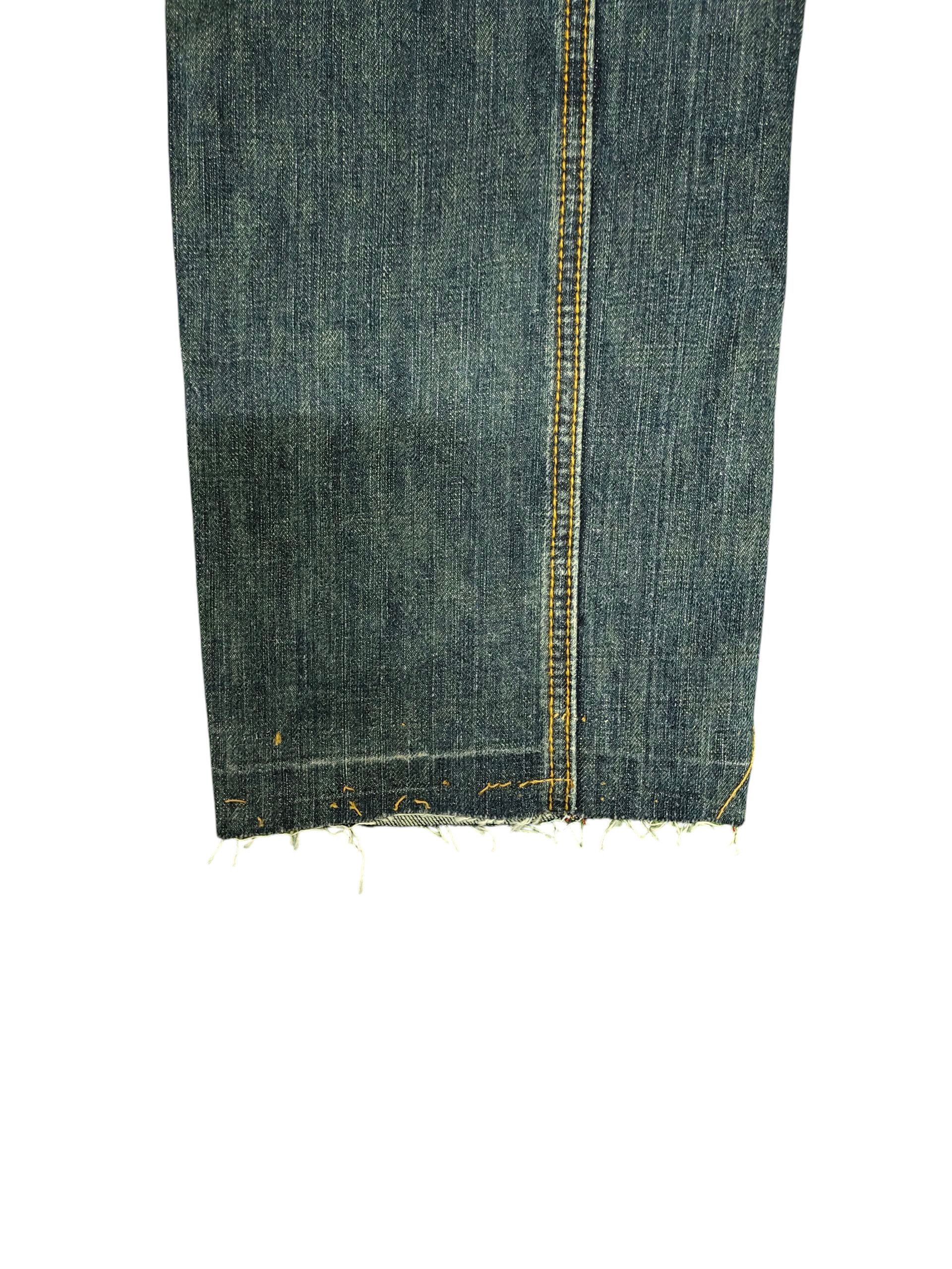 Tribal Streetwear 2000s Tribal Streetwear Embroidered Logo Pocket Denim Jeans Size US 33 - 5 Thumbnail