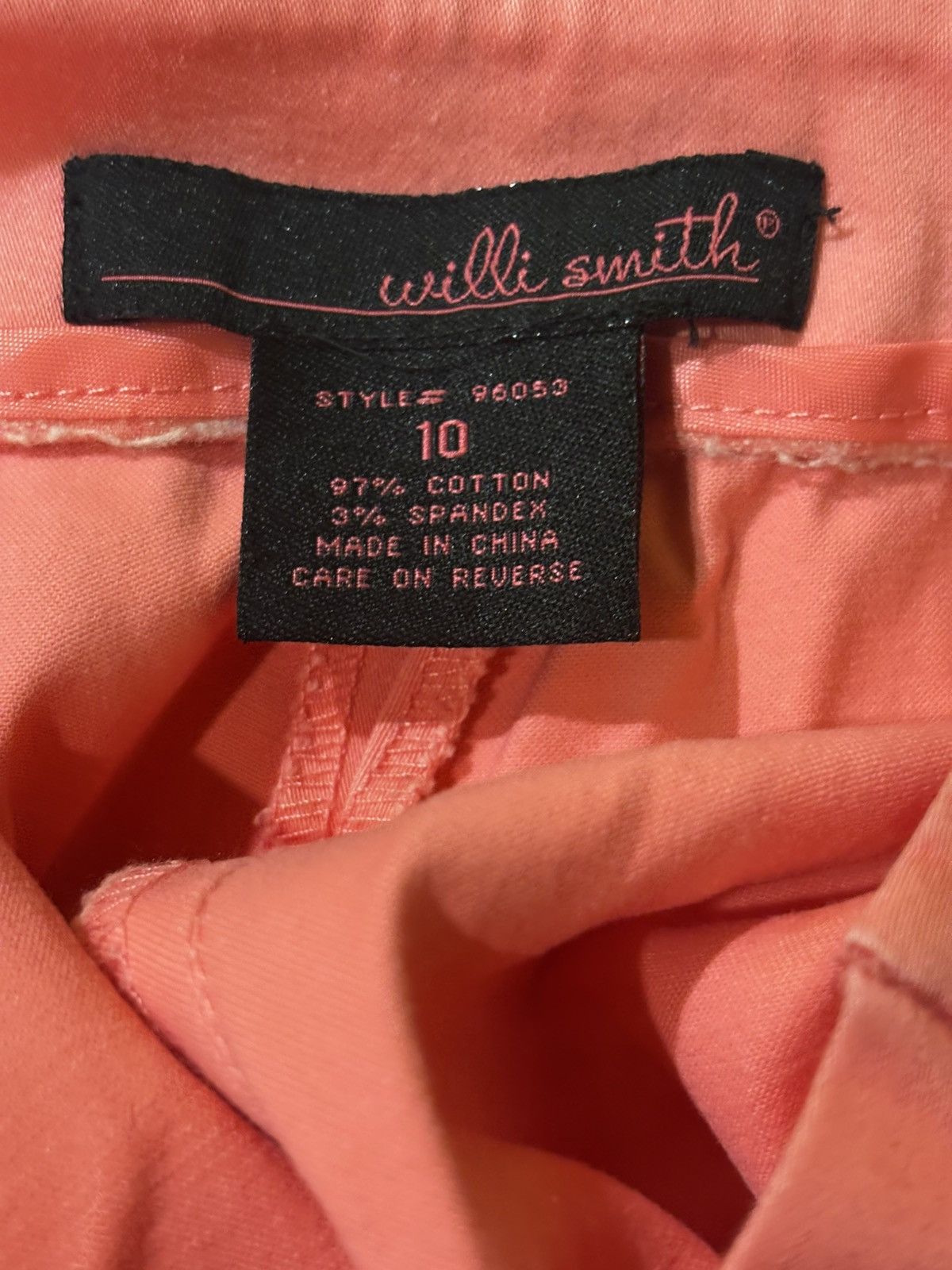 Willi Smith Coral pink cropped pants0509 Size 31" - 4 Thumbnail