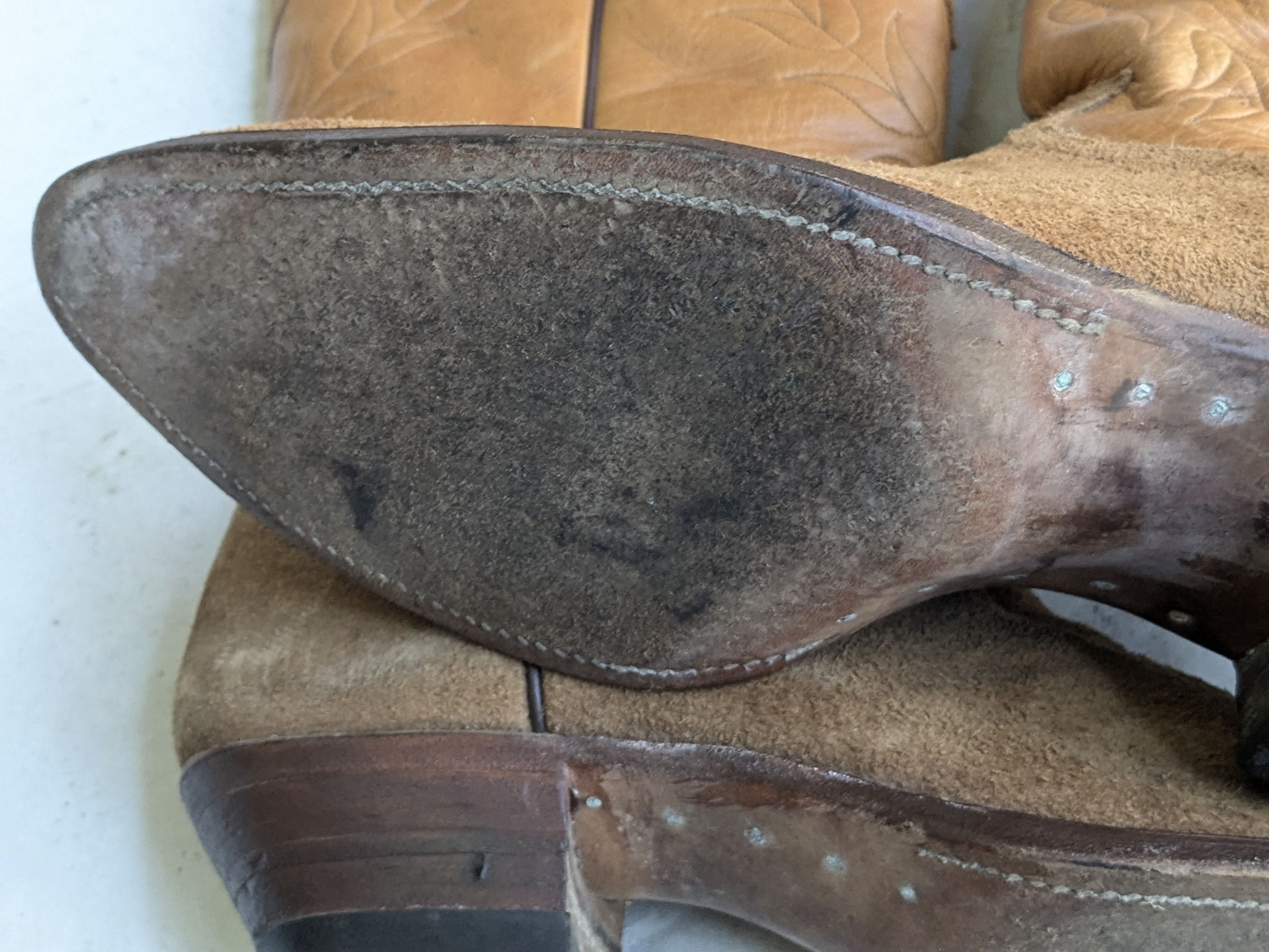 Justin Boots Justin Cowboy Boots Brown 11 D Suede Leather Size US 11 / EU 44 - 12 Thumbnail