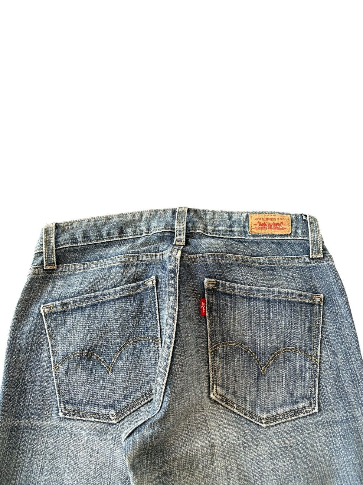 Levi's Vintage 90s Levis 553 Faded Wash Distressed Flare Jeans Size 28" / US 6 / IT 42 - 3 Thumbnail