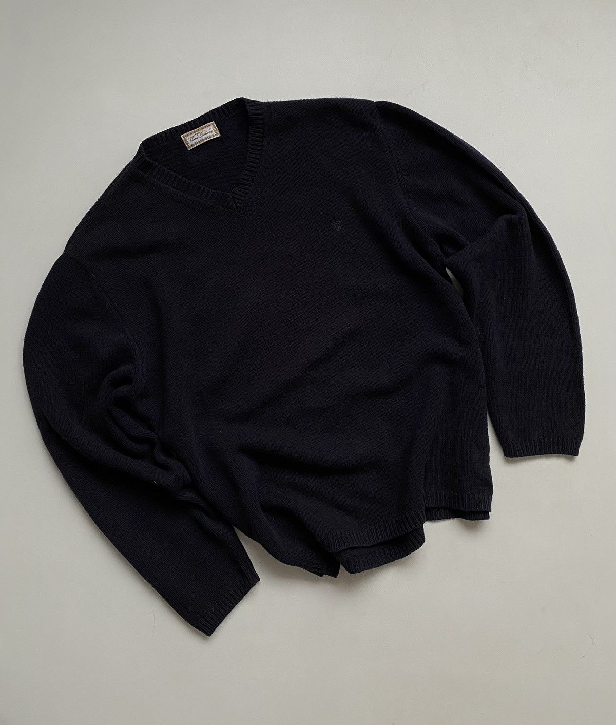 Burberry THOMAS BURBERRY VINTAGE KNIT SWEATER MINI LOGO Size US L / EU 52-54 / 3 - 1 Thumbnail