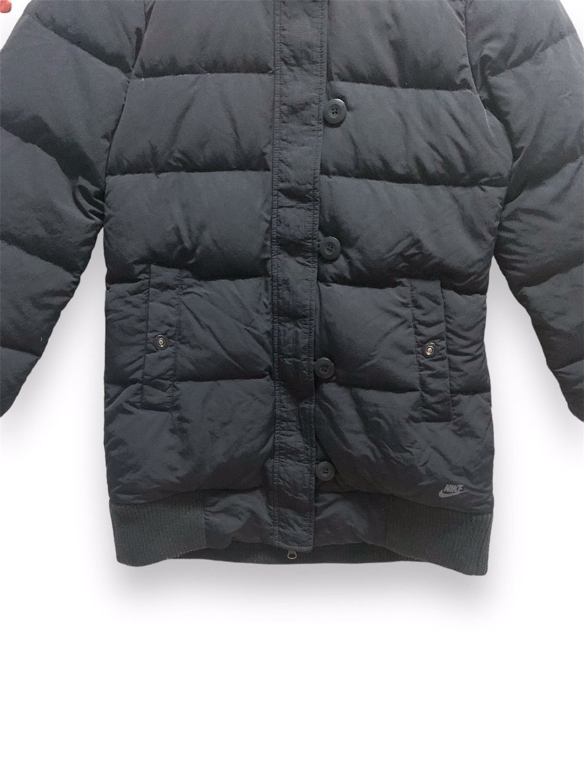 Nike × Vintage NIKE Sportswear Black Long Puffer Jacket Size US M / EU 48-50 / 2 - 4 Thumbnail