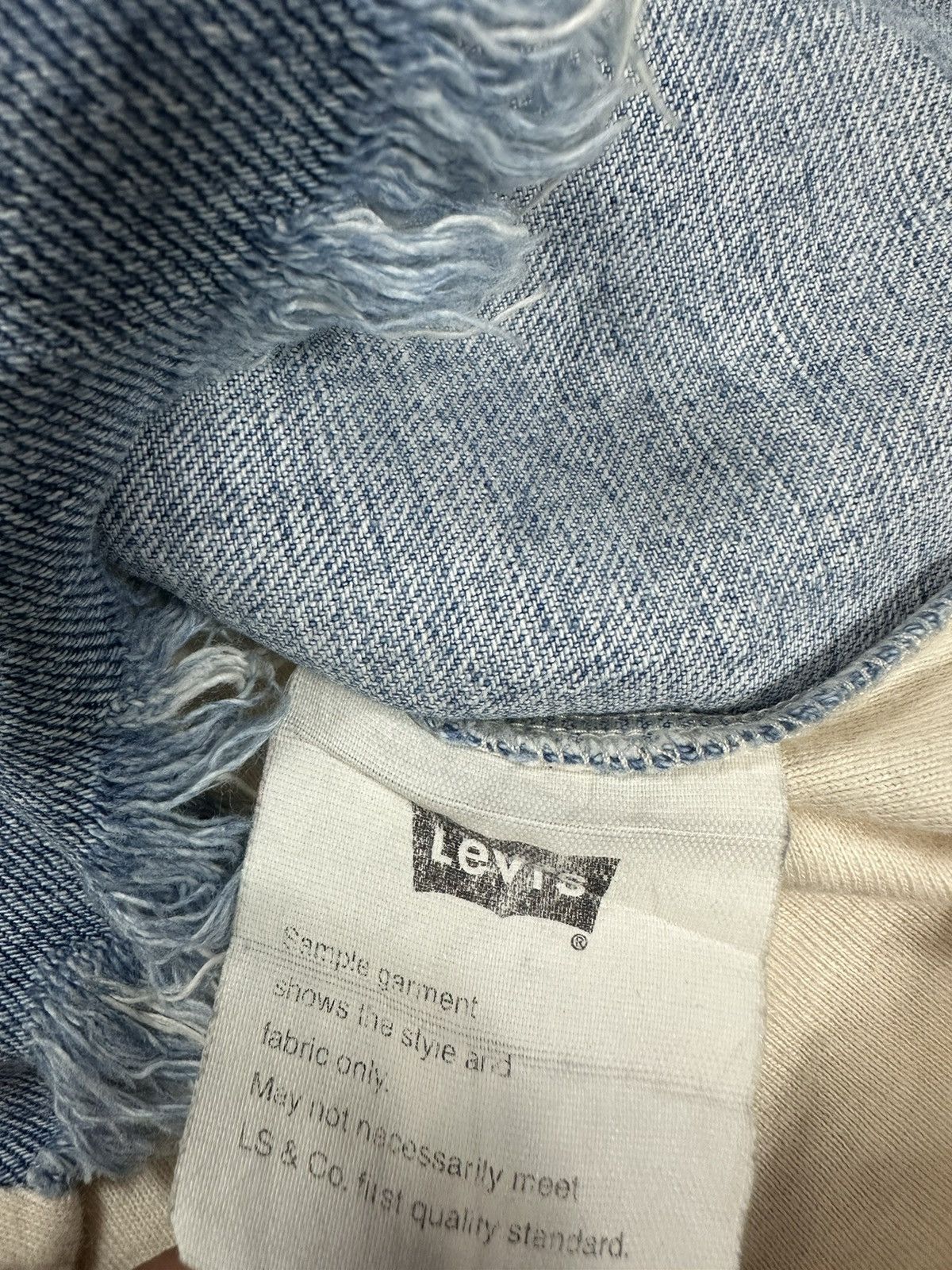 Levi's × Levi's Vintage Clothing × Vintage Vintage Levi’s Sample Hybrid Tshirt Denim and Cotton Size S / US 4 / IT 40 - 10 Thumbnail