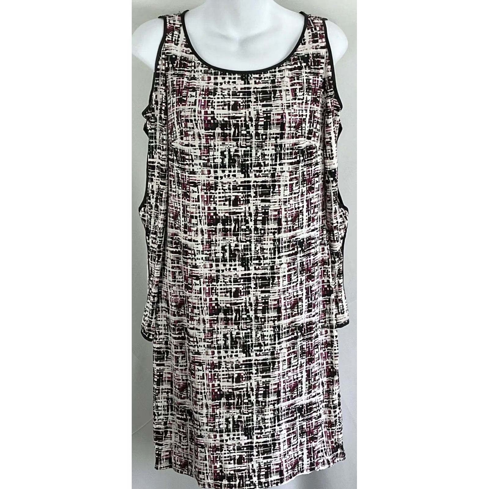 Laundry by Shelli Segal Laundry Shelli Segal Dress S Multi Geometric Cold Shoulder Cutout sheath boho Womens Size S / US 4 / IT 40 - 2 Thumbnail