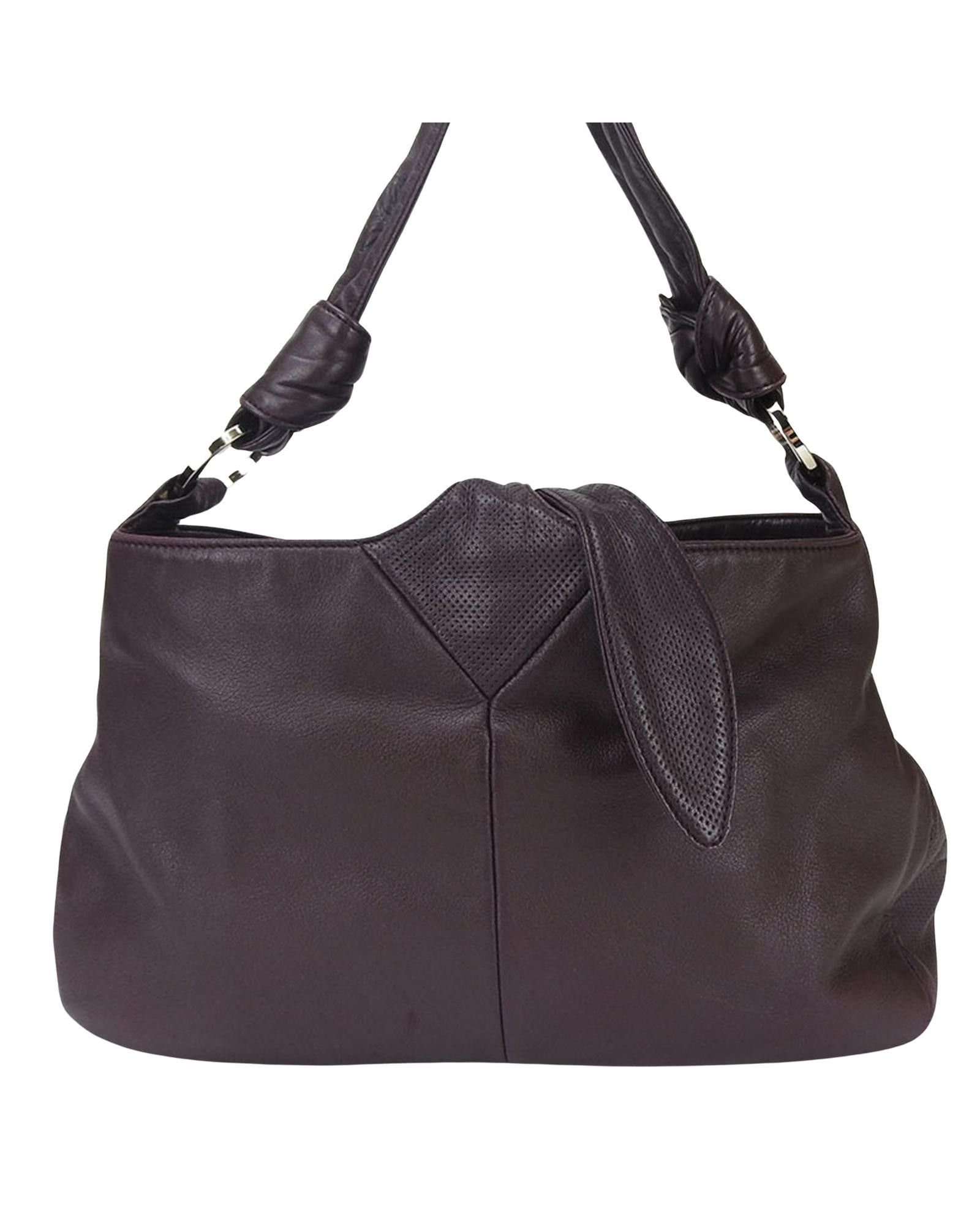 image of Loewe Elegant Leather Shoulder Bag In Captivating Purple, Women's
