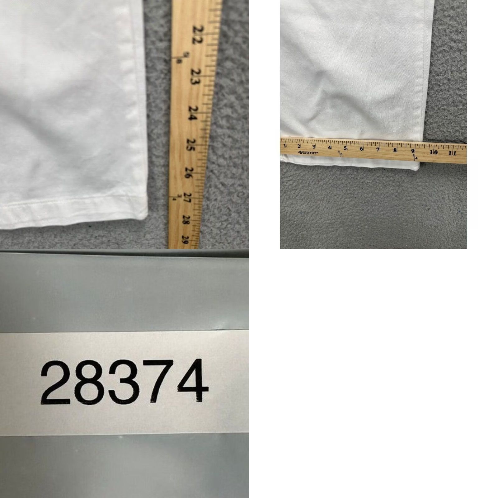 Van Heusen Van Heusen Pants Womens 12 White NEW Wide Leg Stain Shield High Rise Straight Size 34" / US 12 / IT 48 - 8 Thumbnail