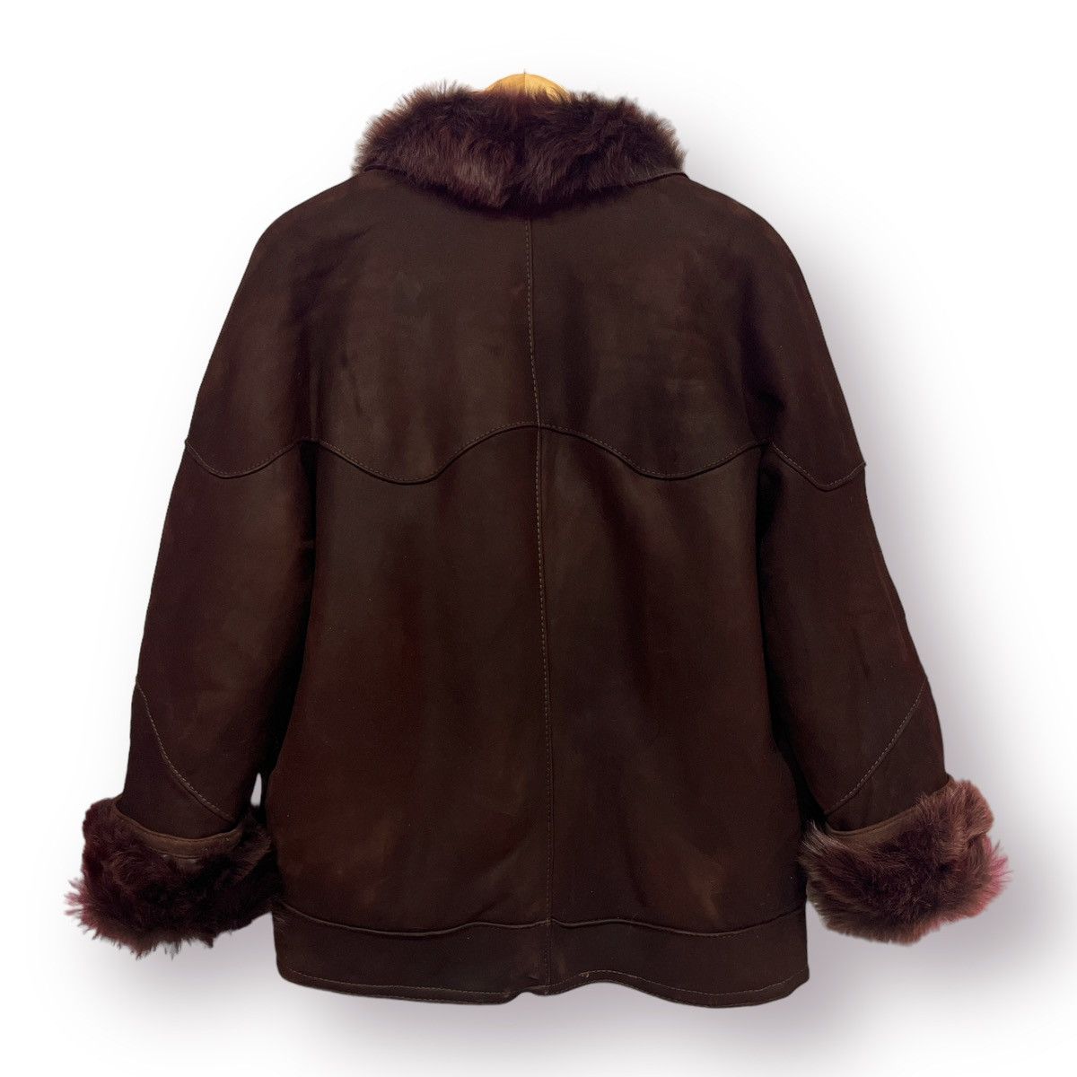 Other 🔥 Lamb leather Real fur lined coat Size M / US 6-8 / IT 42-44 - 15 Thumbnail