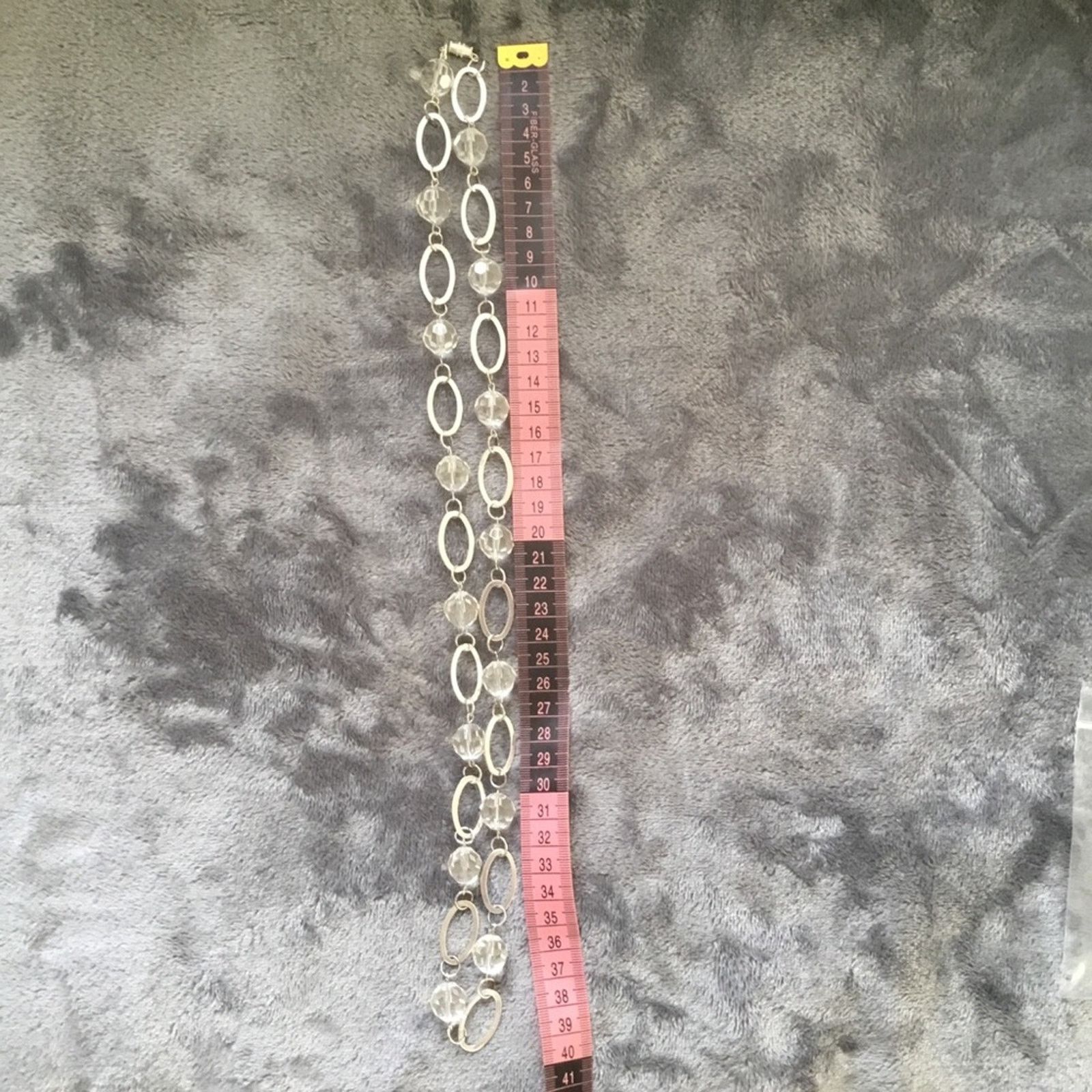 Other Silver Oval Chain-link Crystals Set Size ONE SIZE - 6 Thumbnail
