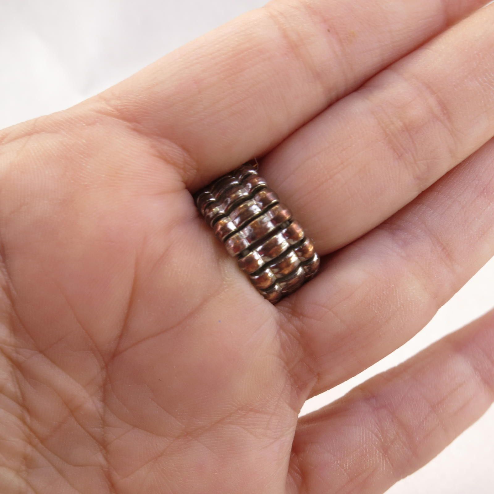 Other Large Statement Ring Rhinestones/Stones Elastic Band Adj Size ONE SIZE - 4 Thumbnail