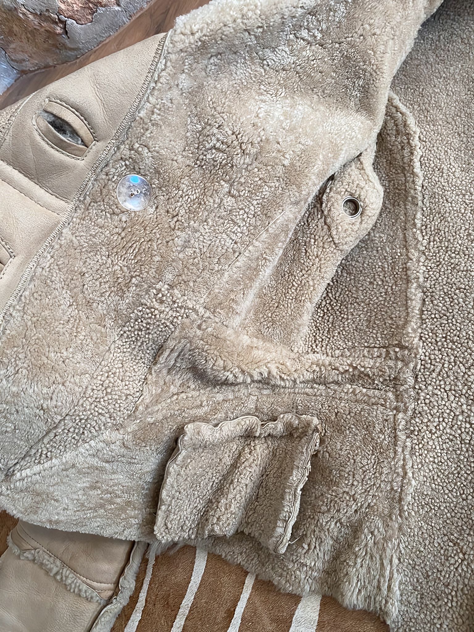 John Galliano SHEARLING LEATHER JACKET Size S / US 4 / IT 40 - 3 Thumbnail