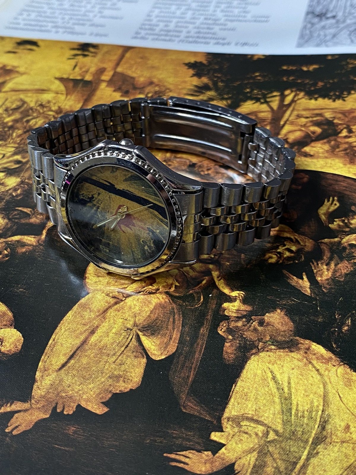 Japanese Brand × Jewelry × Vintage Unique Art-Dial Watch with Steel Bracelet Size ONE SIZE - 5 Thumbnail