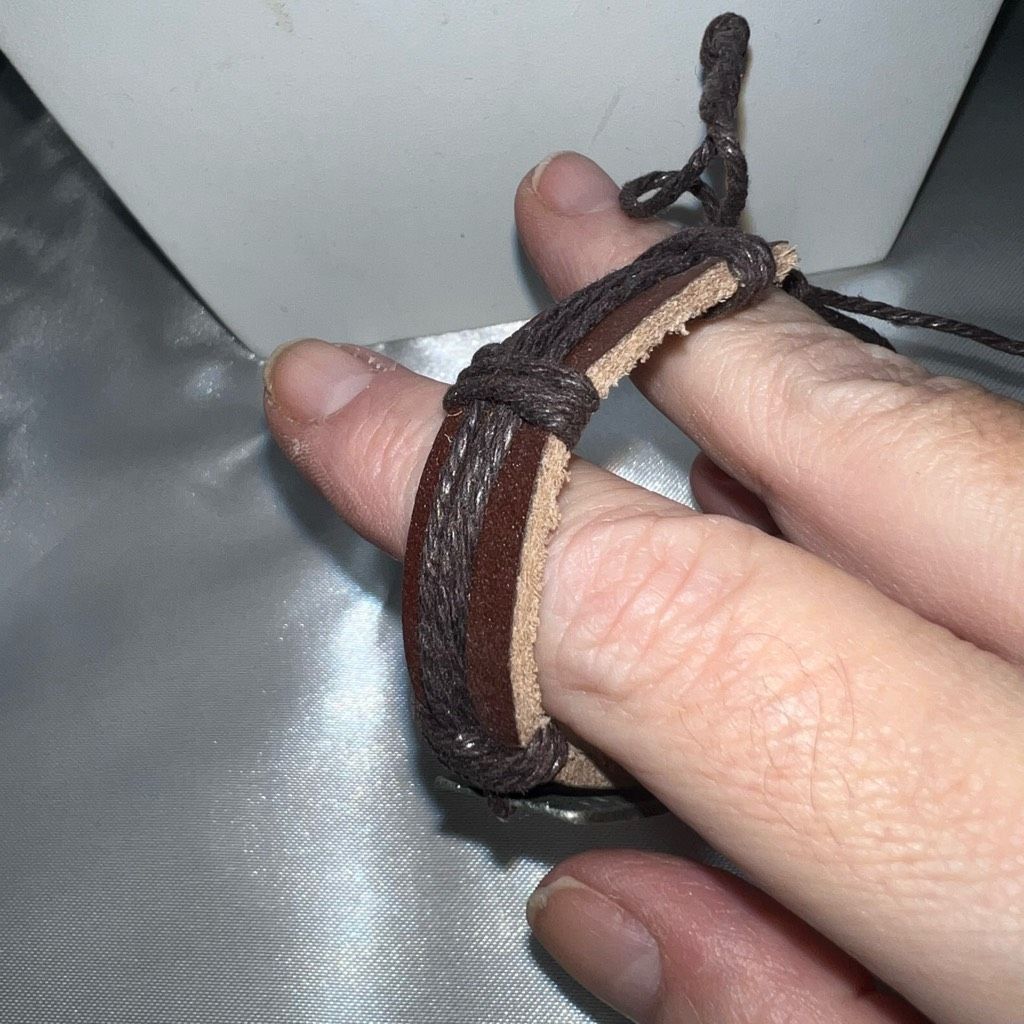 Other Leather and Silver Tone Scorpio Hand Made Bracelet Size ONE SIZE - 2 Thumbnail