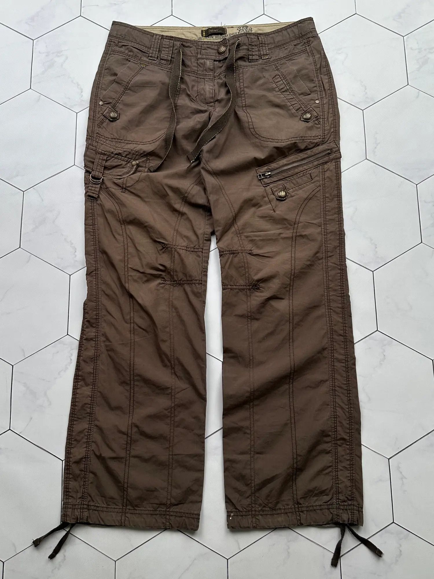 image of Avant Garde x Vintage Wide Cargo Pants in Brown, Women's (Size 27)